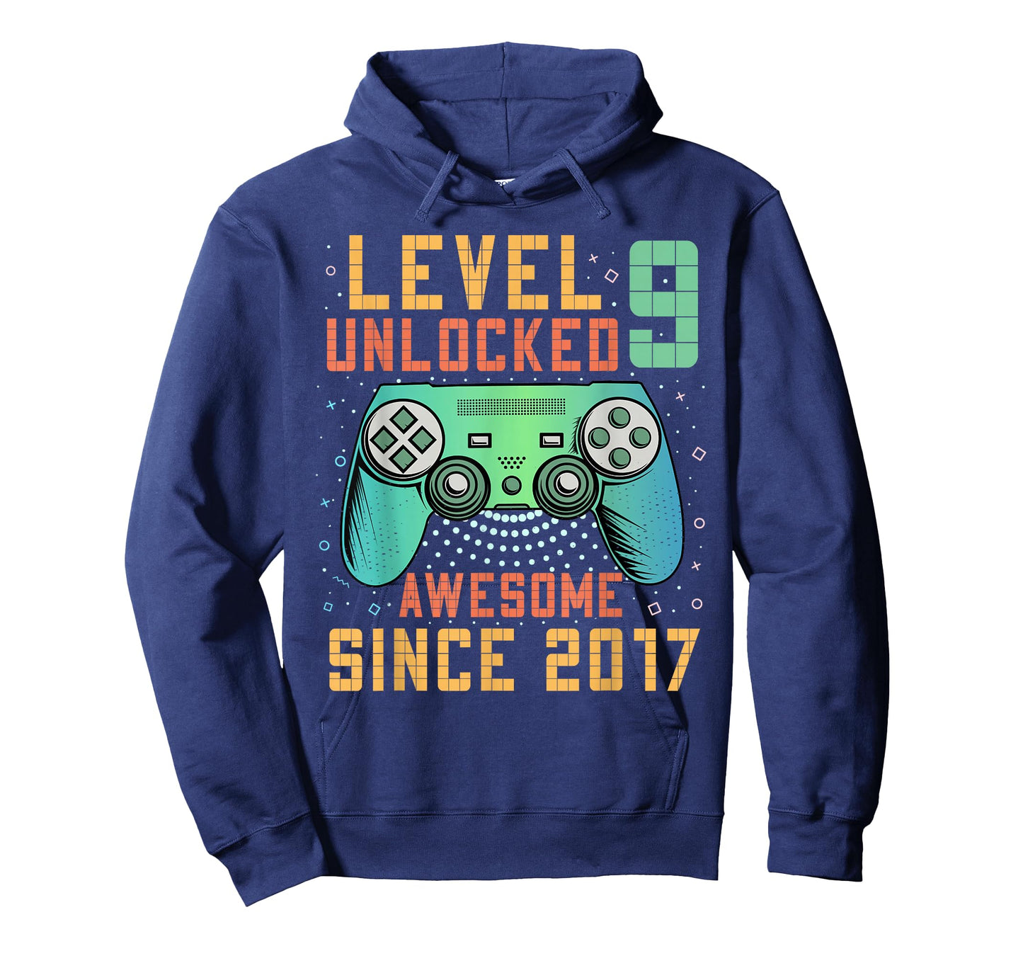 Level 9 Unlocked Awesome Since 2017 9th Birthday Boy T-Shirt