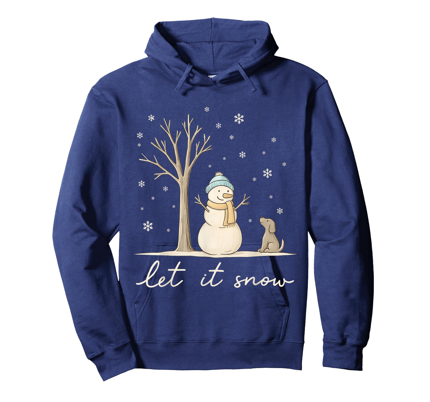 Let It Snow Christmas Snowman Winter Christmas Dog Lovers T-Shirt