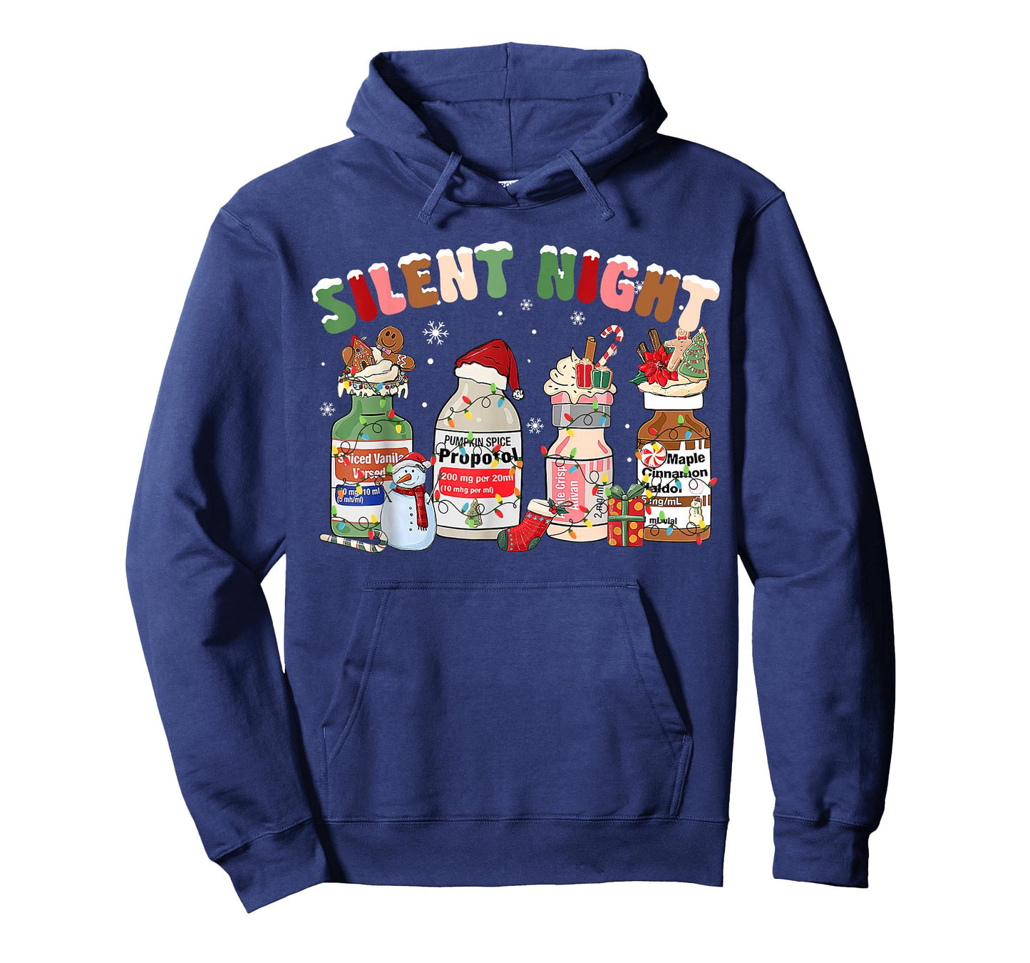 Funny Santa Propofol Silent Night ICU Nurses Merry Christmas T-Shirt