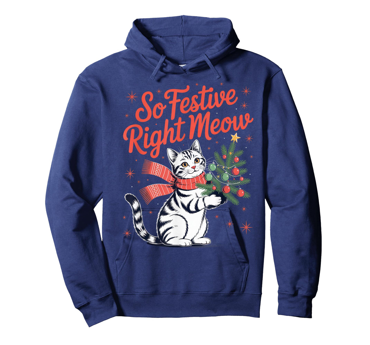So Festive Right Meow Cat Lovers Celebrating Christmas T-Shirt