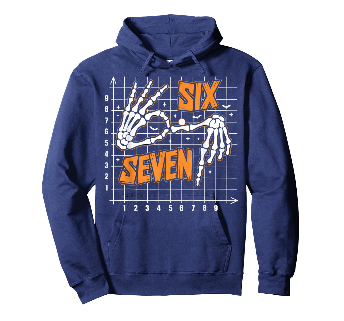 Six Seven Coordinate (6,7) Funny Skeleton Hands Sign 67 Meme T-Shirt