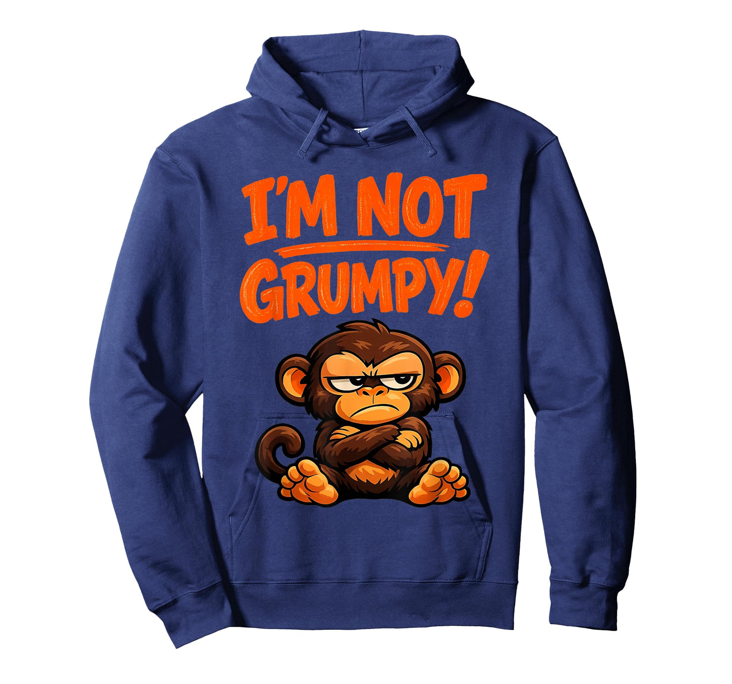 I’m Not Grumpy Funny Angry Monkey Cartoon T-Shirt