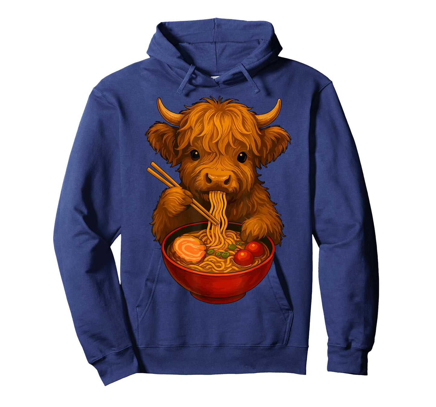 Highland Cow Eating Ramen T-Shirt