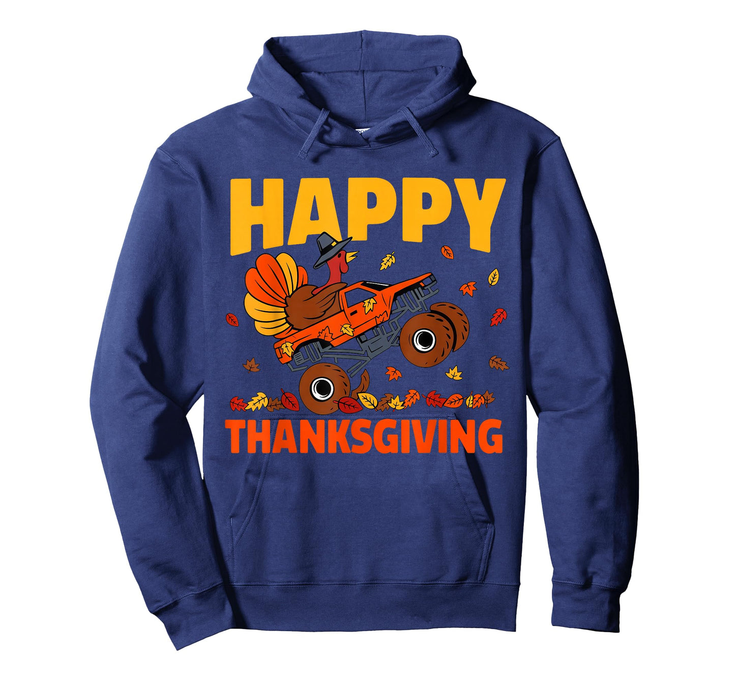 Funny Thanksgiving Monster Truck Turkey Ride Fall Holiday T-Shirt