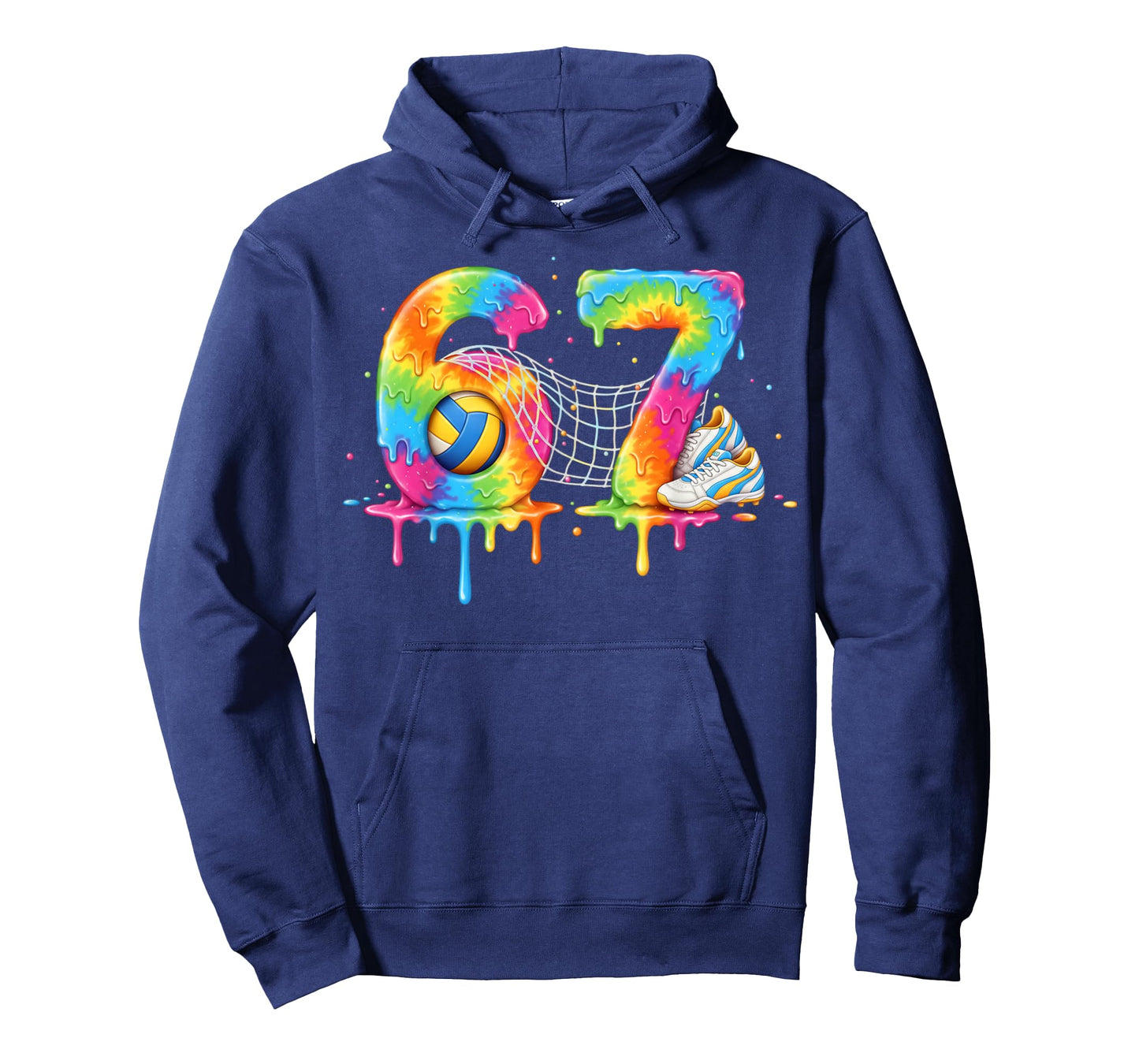 Kids Meme 67 Six 6 Seven 7 Icecream Drip Volleyball Net Shoe T-Shirt