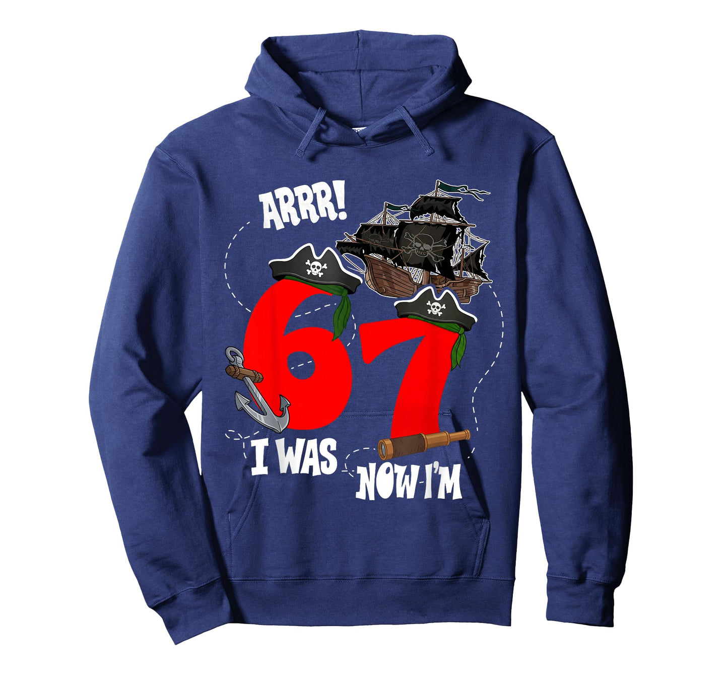 Kids Arrr I was 6 Now I'm 7 Pirate Theme 7th Birthday Boys T-Shirt