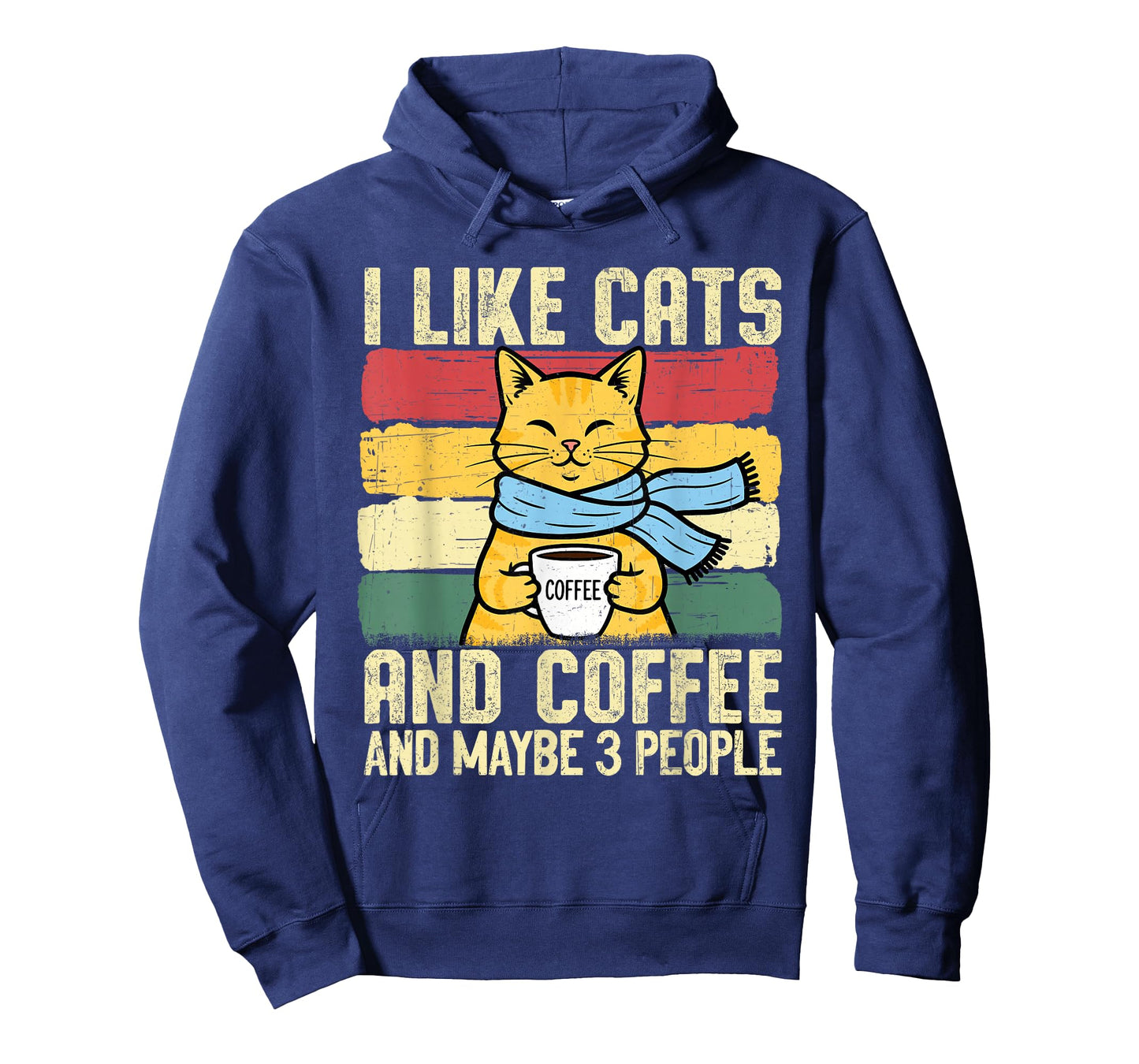 I Like Cats Coffee & 3 People Funny Cat Lover Men Women T-Shirt