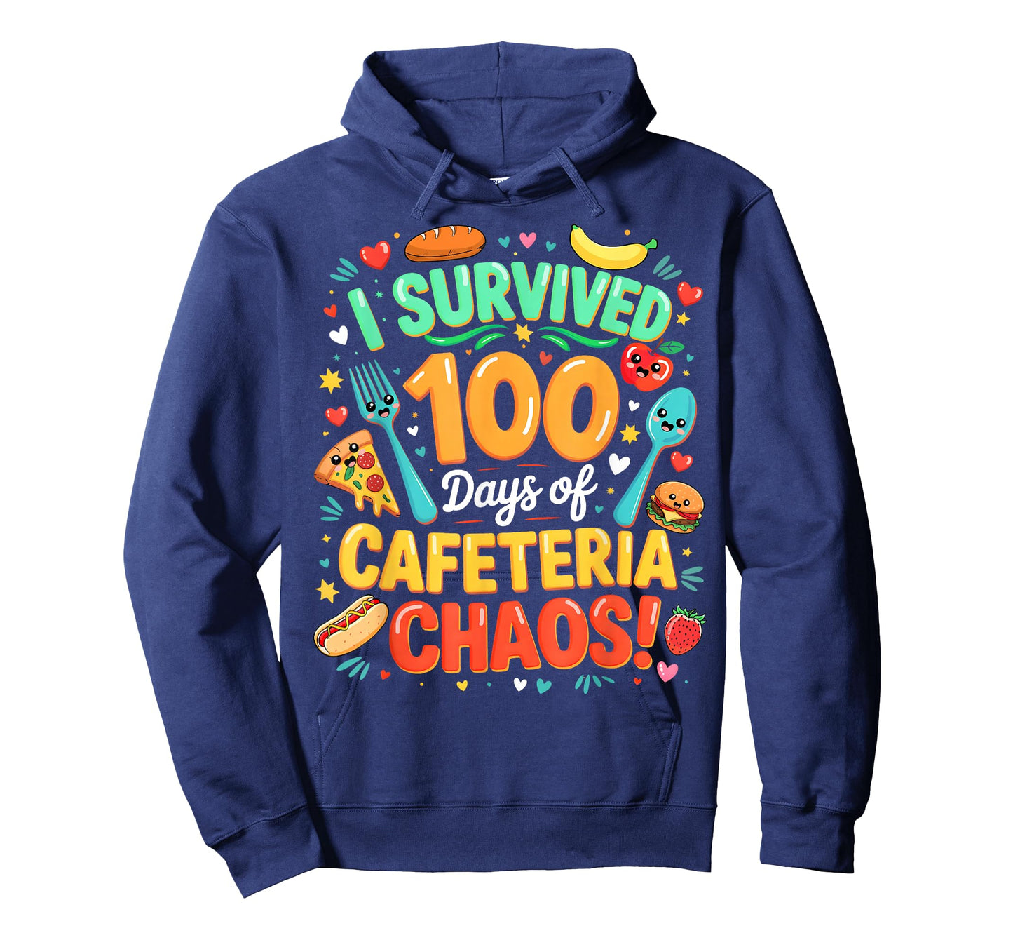I Survived 100 Days of School Cafeteria Chaos Lunch Lady T-Shirt