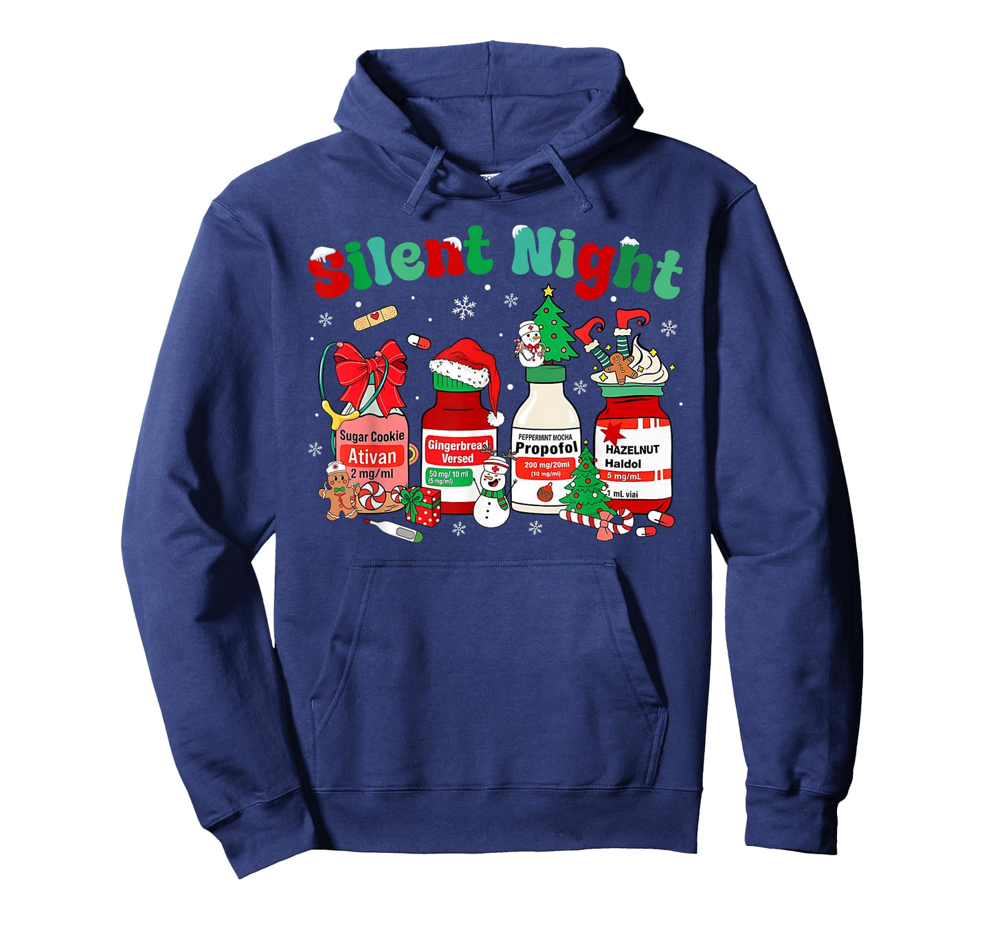 Retro Propofol Silent Night ICU Nurses Funny Merry Christmas T-Shirt