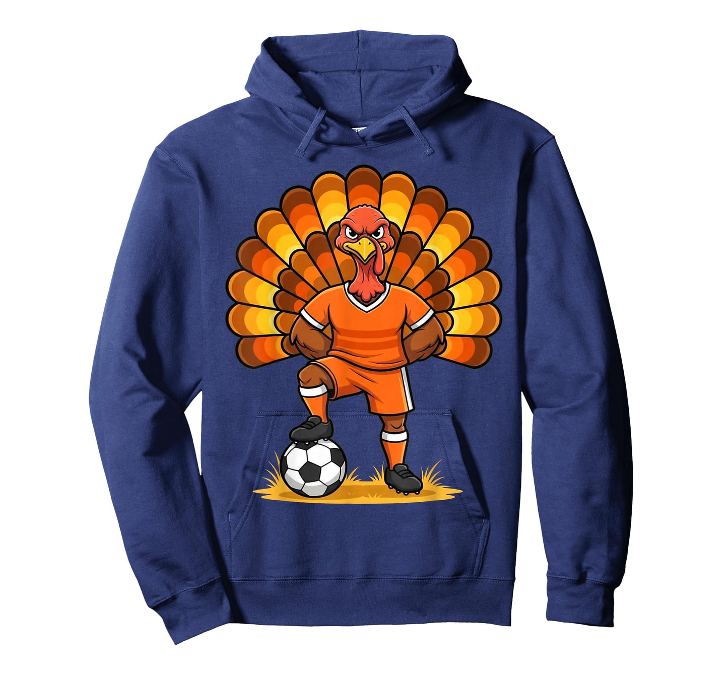 Kids Fall Boys Thanksgiving Soccer Turkey Men Ball Family T-Shirt