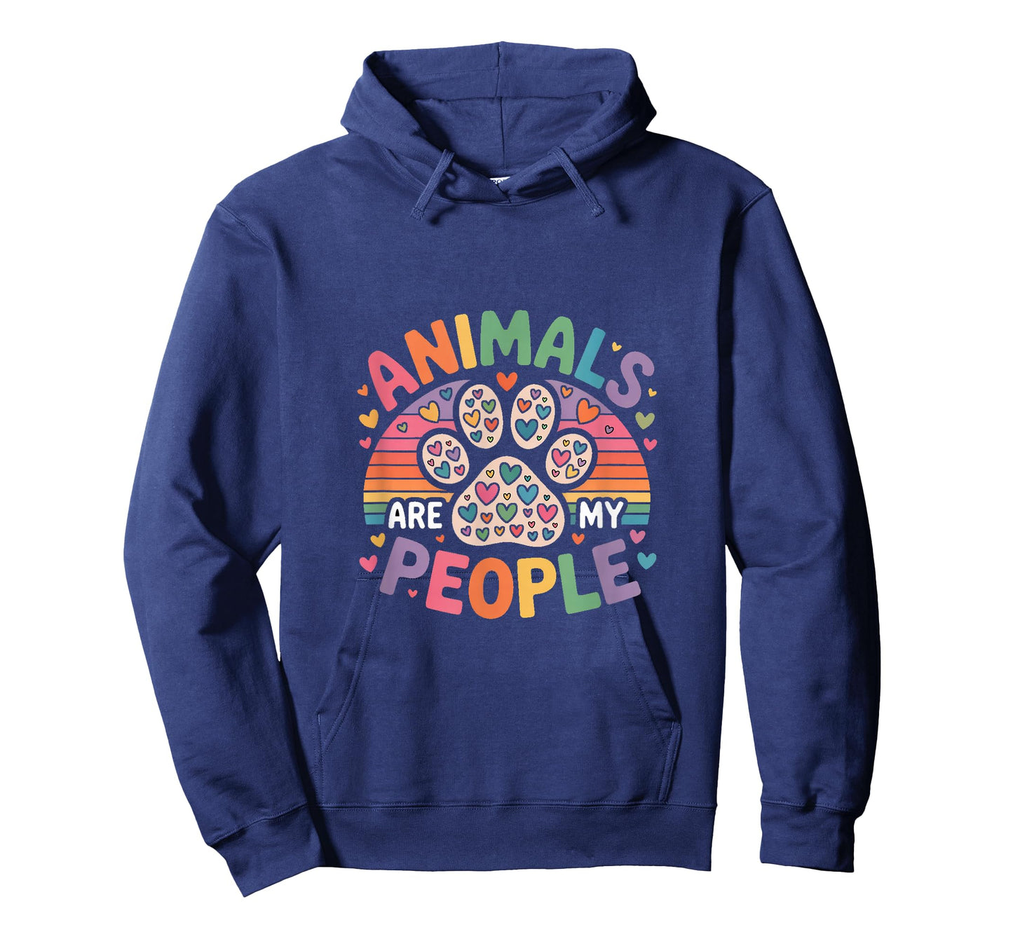 Animals are My People Rainbow Paw Animal Lover T-Shirt