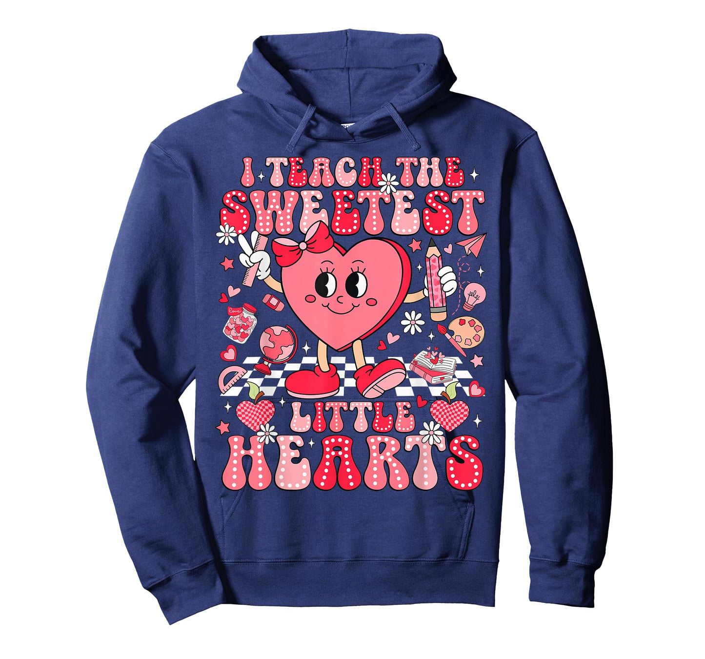 I Teach The Sweetest Little Heart Teacher Valentine Girl Kid T-Shirt