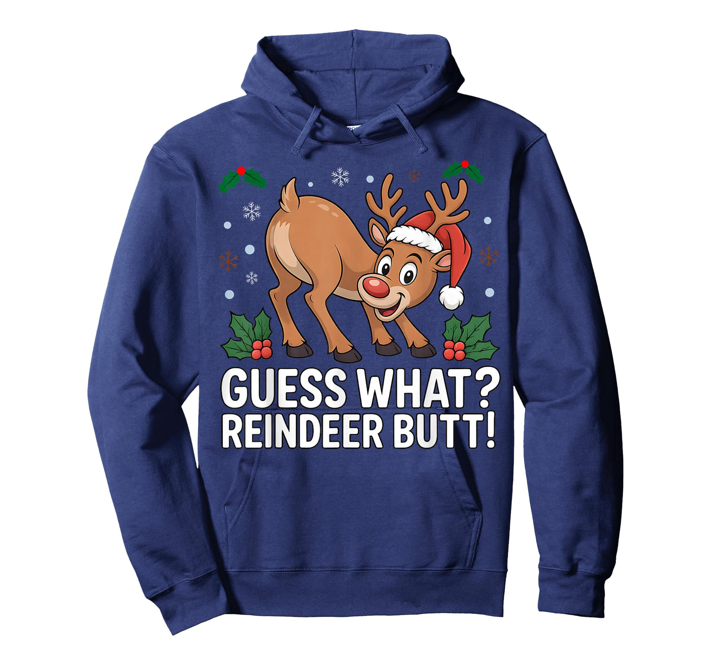 Guess What Reindeer Butt Funny Christmas Men Reindeer Xmas T-Shirt