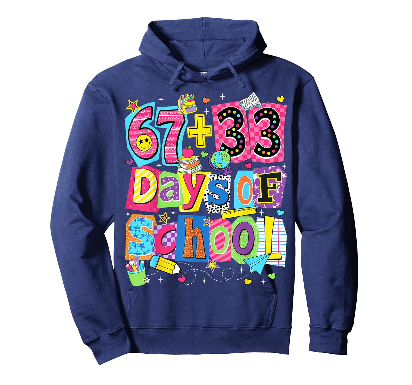 Happy 67 33 Days of School 100 Days of School Boy Girl Kid T-Shirt