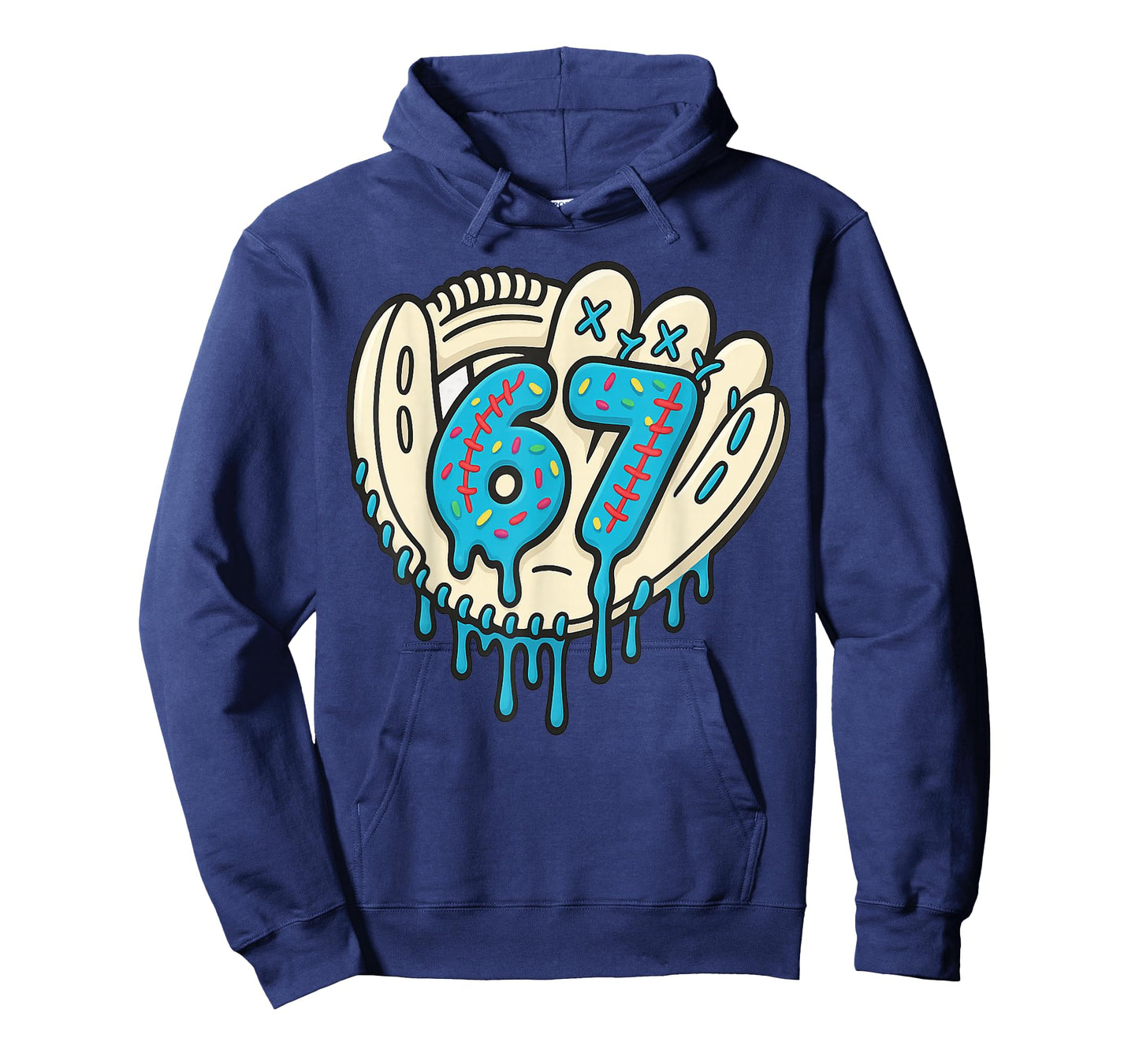 67 Ice Cream Drip Funny Six Seven Baseball T-Shirt