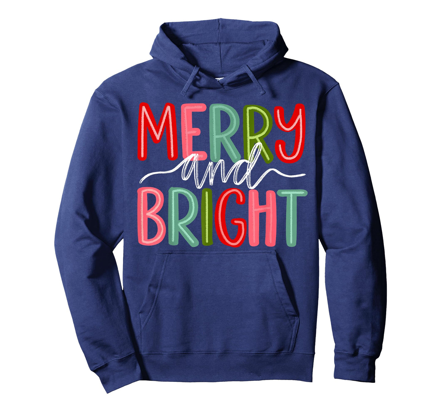 Retro Merry and Bright Christmas Holiday Xmas Family Pajamas T-Shirt