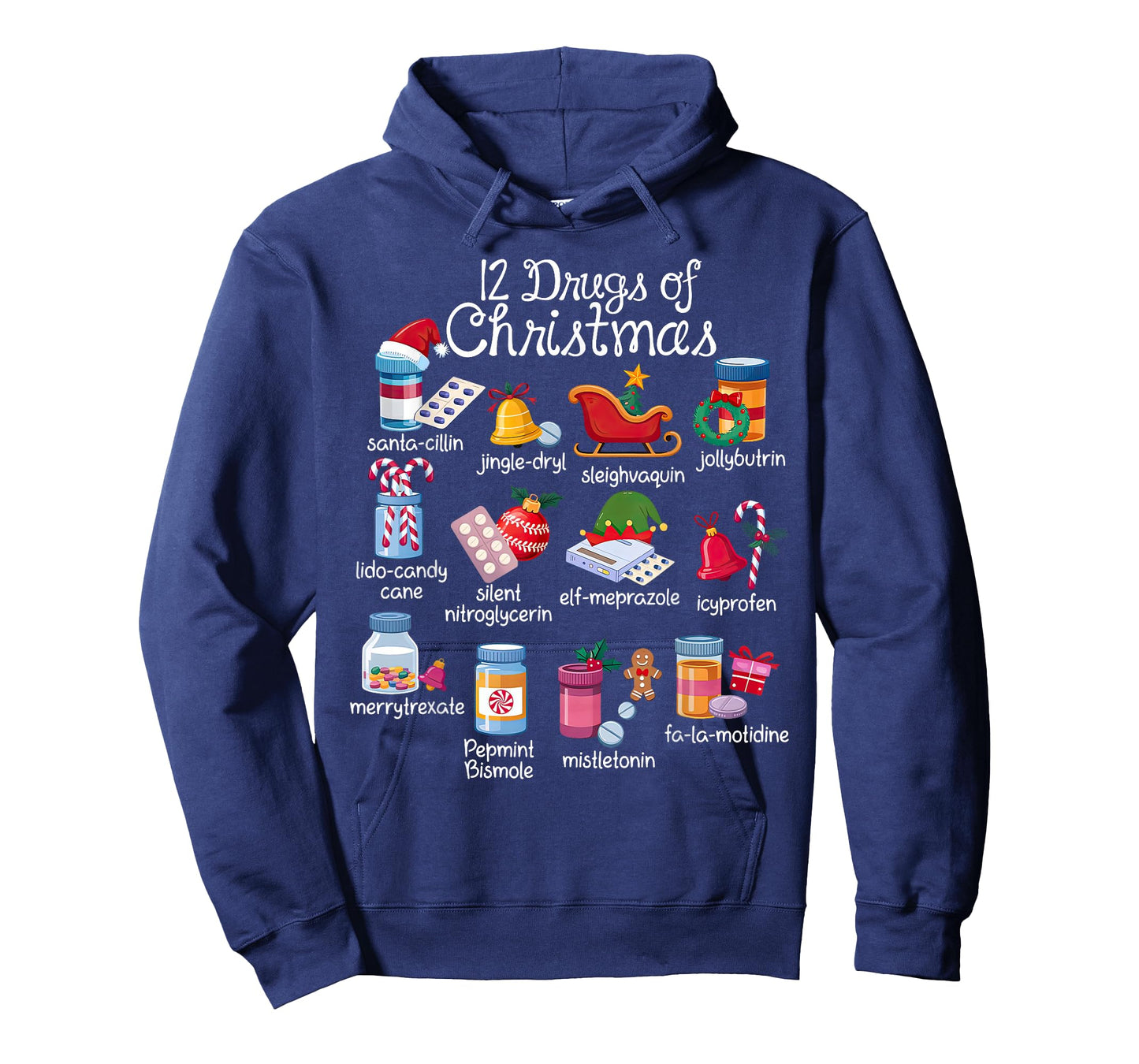 12 Drugs of Christmas Pharmacist Technician Pharmacy Squad T-Shirt