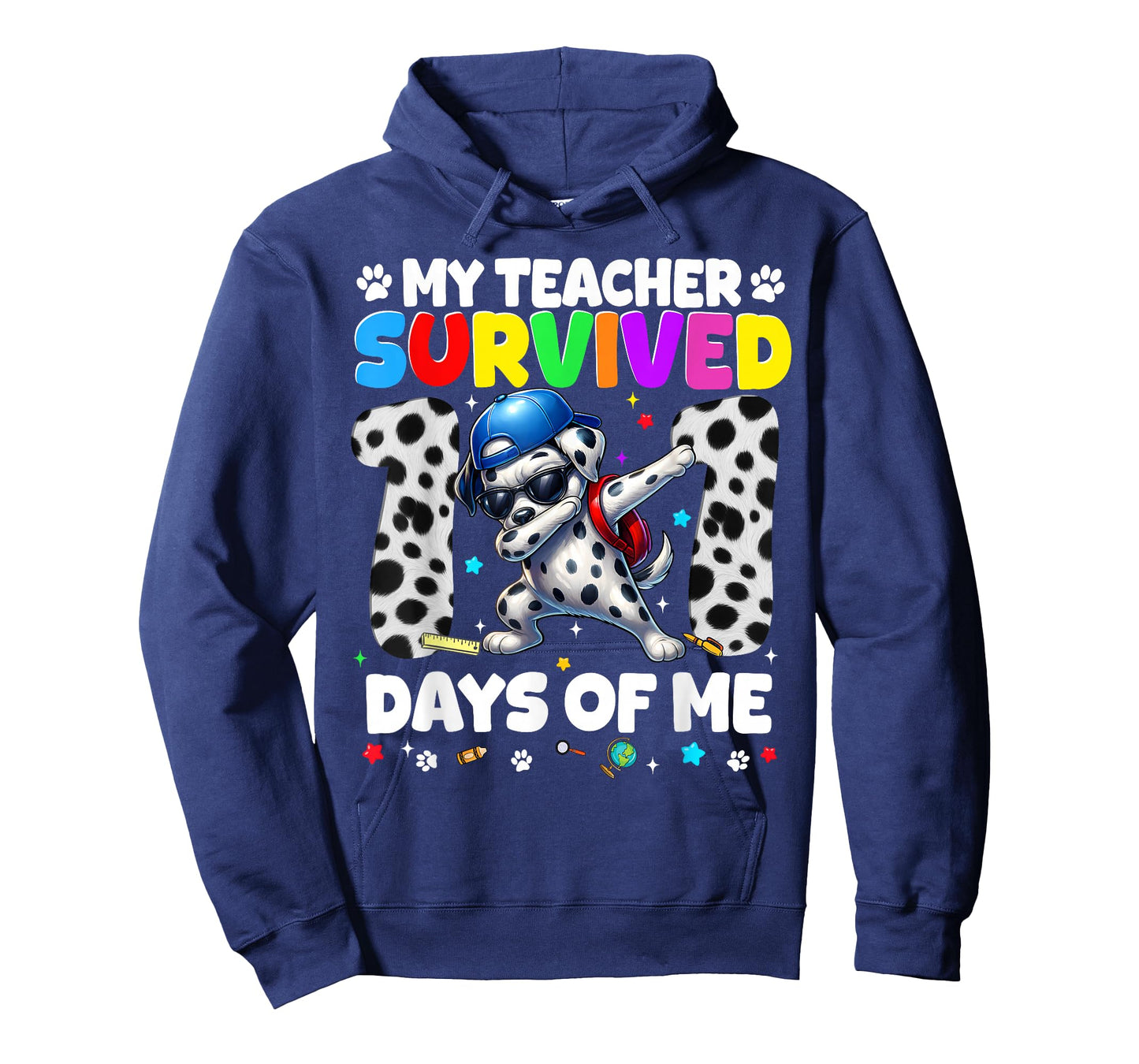 My Teacher Survived 101 Day of Me Dabbing Dog 100th Day Boy T-Shirt