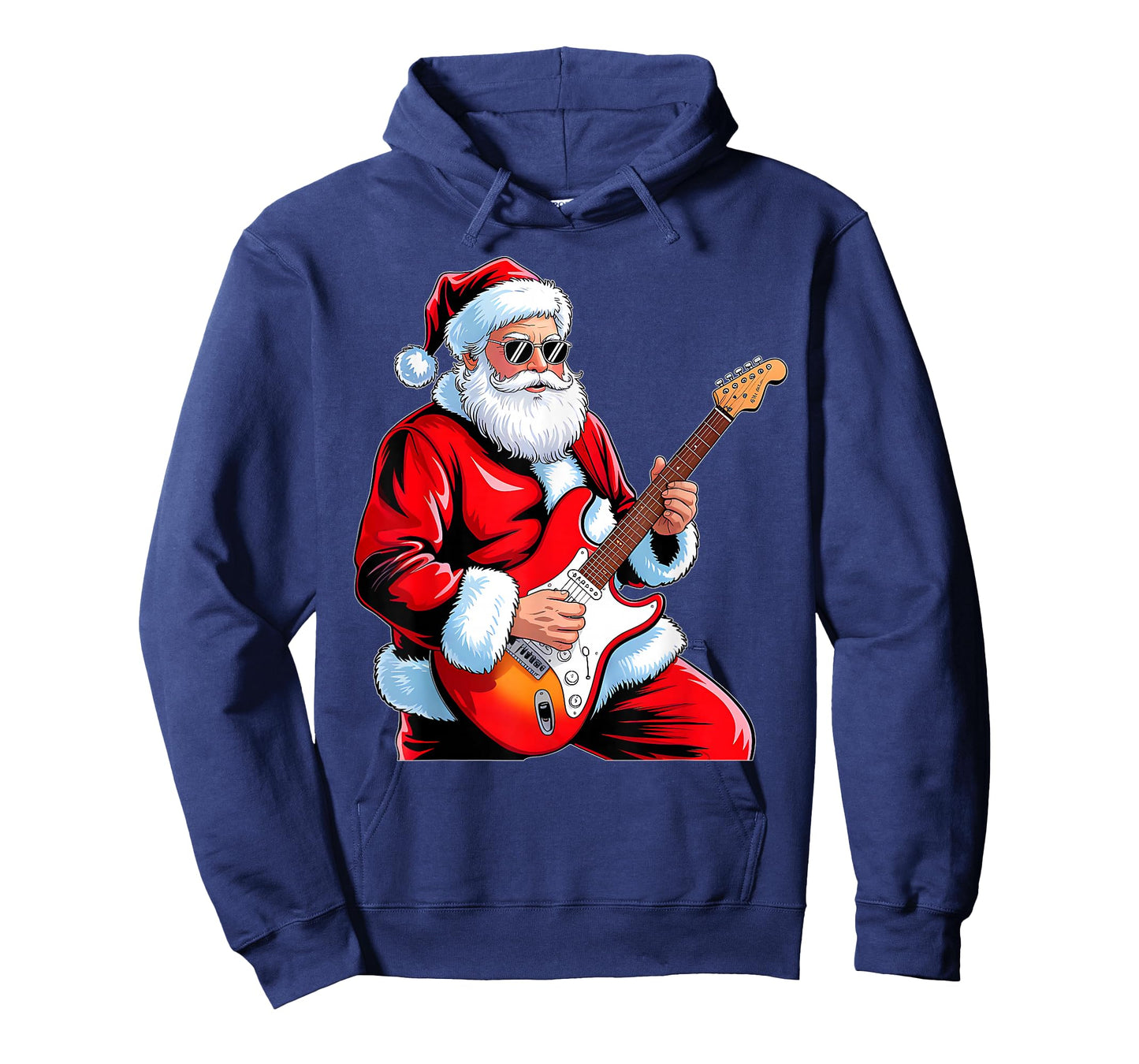 Rock Guitar Santa Claus Playing Guitar Christmas Men Boys T-Shirt