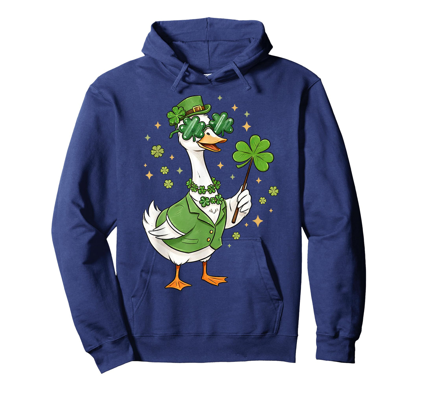 Lucky Irish Shamrock Leprechaun Silly Goose St Patricks Day T-Shirt