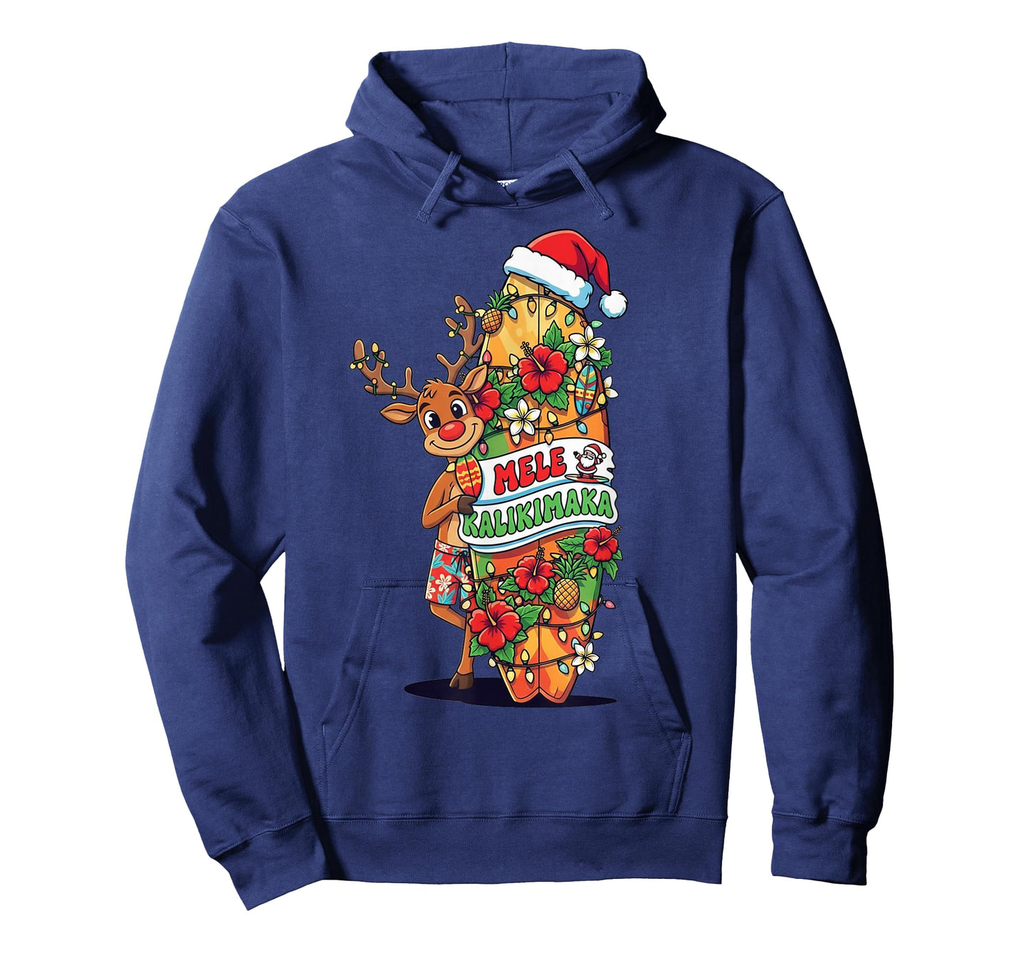 Funny Hawaiian Christmas Mele Kalikimaka Reindeer T-Shirt