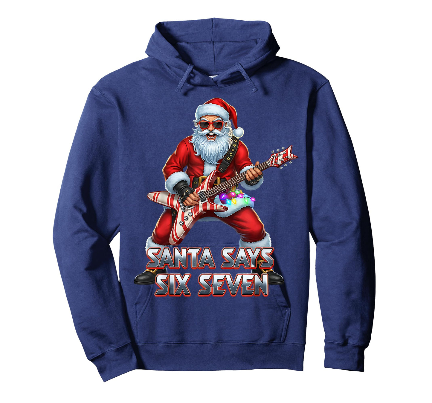 Funny Six Seven Christmas 6-7 Meme Santa 6 7 Santa Says 67 T-Shirt