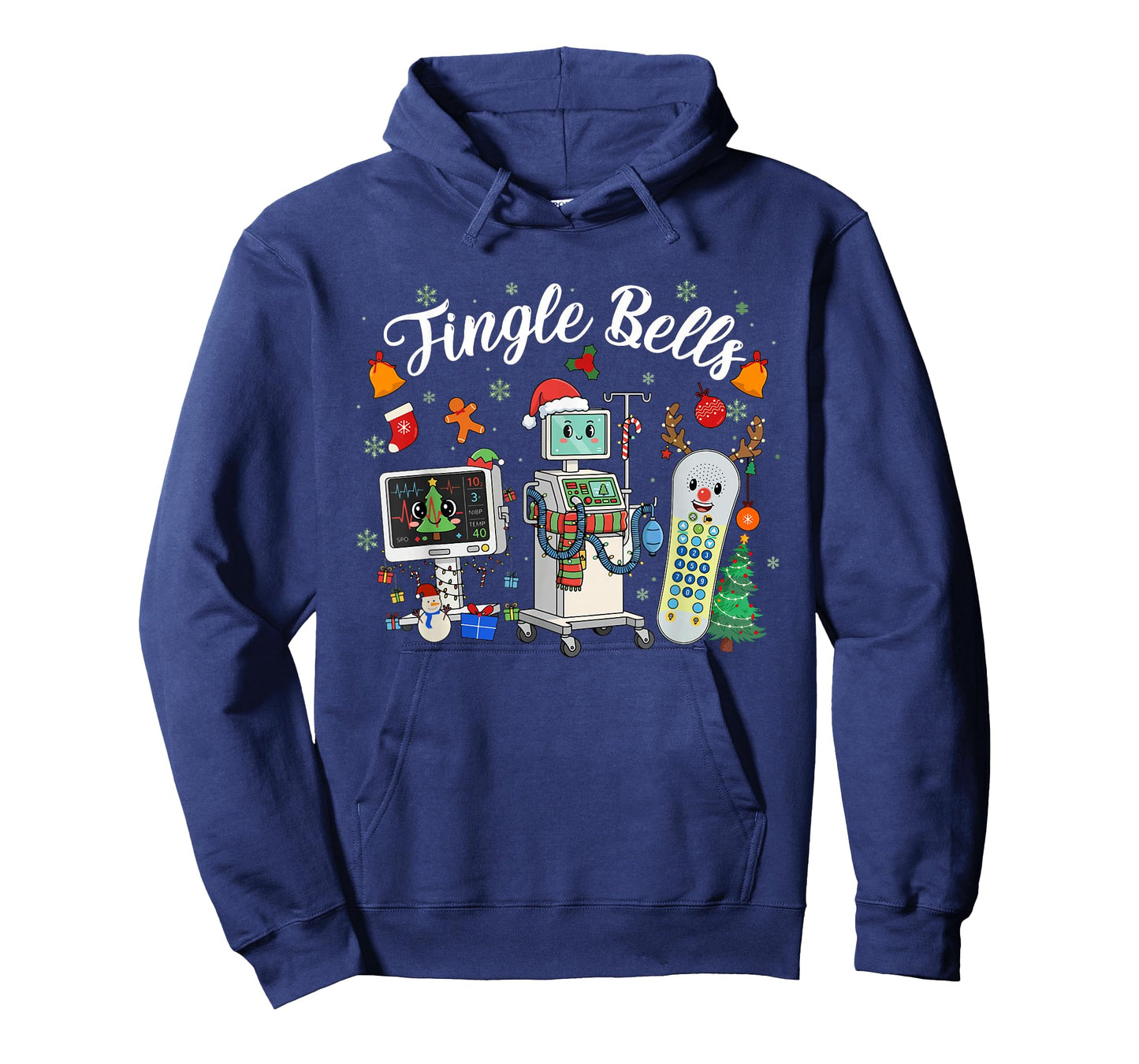 Jingle Bells ER Nurse Funny Christmas Tech Nursing T-Shirt