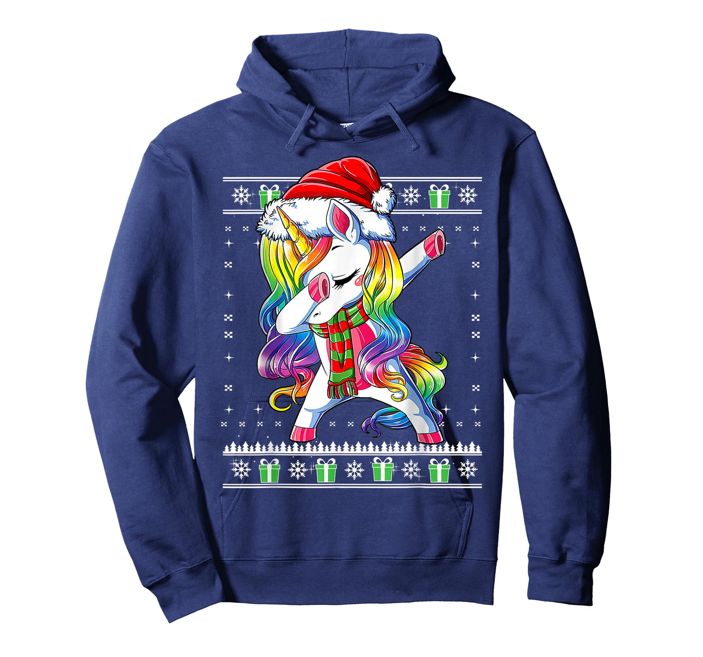 Dabbing Unicorn Santa Sweater Christmas Ugly Kids Girls T-Shirt