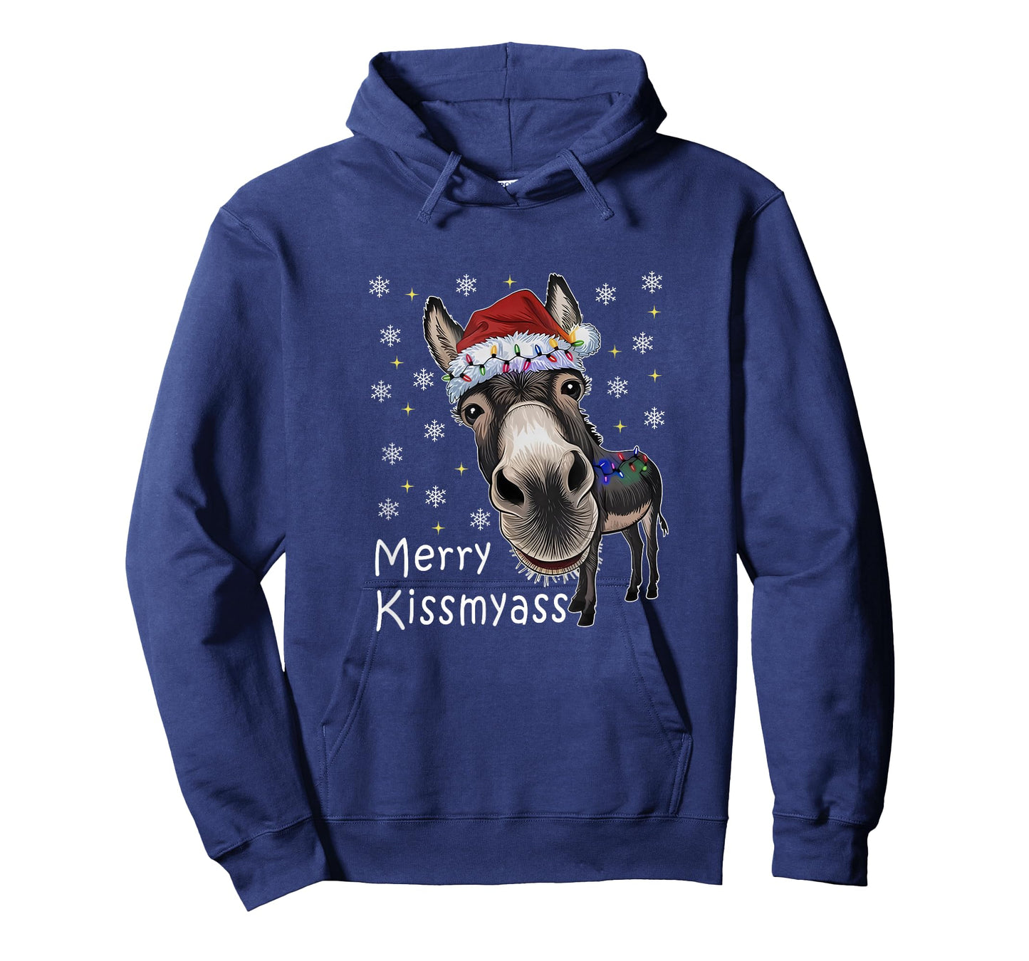 Merry KissMyAss Donkey Sarcastic Xmas Funny Christmas T-Shirt