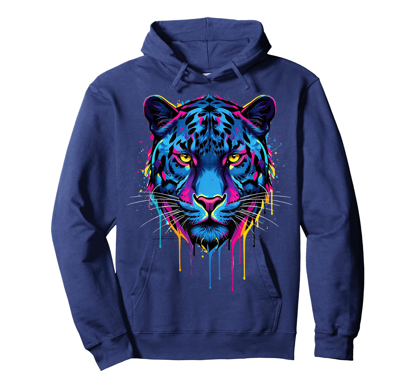 Colourful Cool Panther Head in Vivid Shades Artistic Design T-Shirt