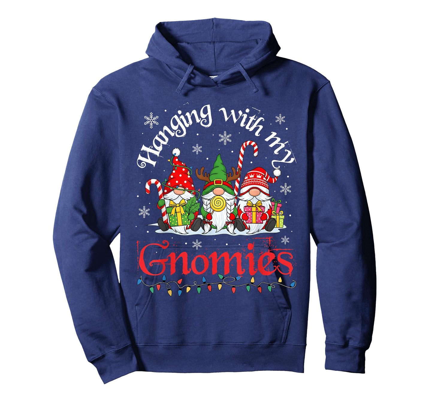Hanging with My Gnomies Funny Gnome Friend Christmas Pajama T-Shirt