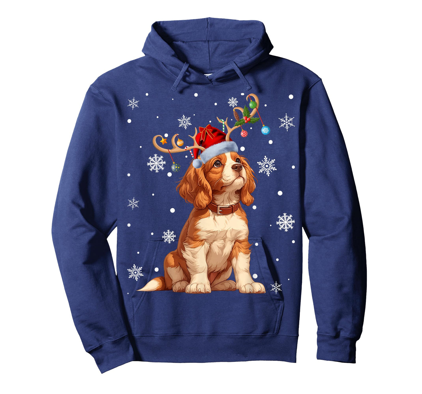 Christmas Balls Lights Cavalier King Charles Spaniel Xmas T-Shirt