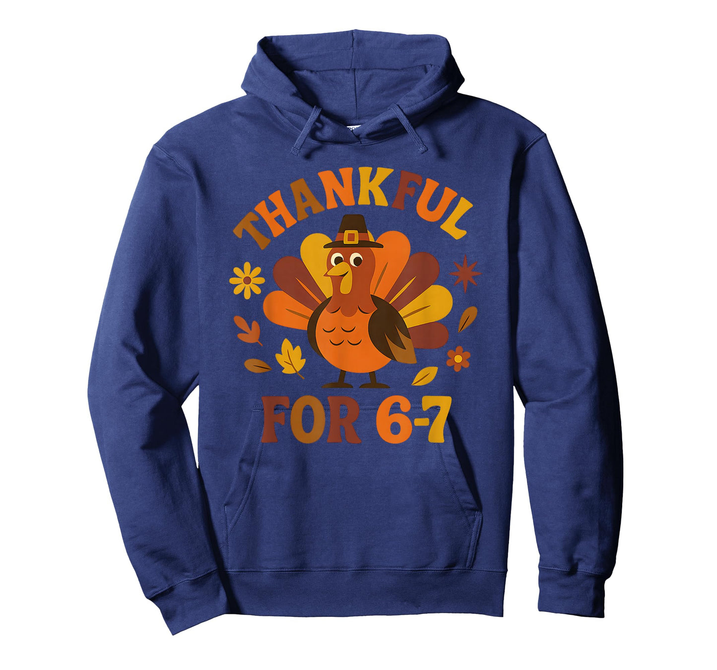 67 Thanksgiving Turkey Boys Kids Thankful Six Seven Numbers T-Shirt