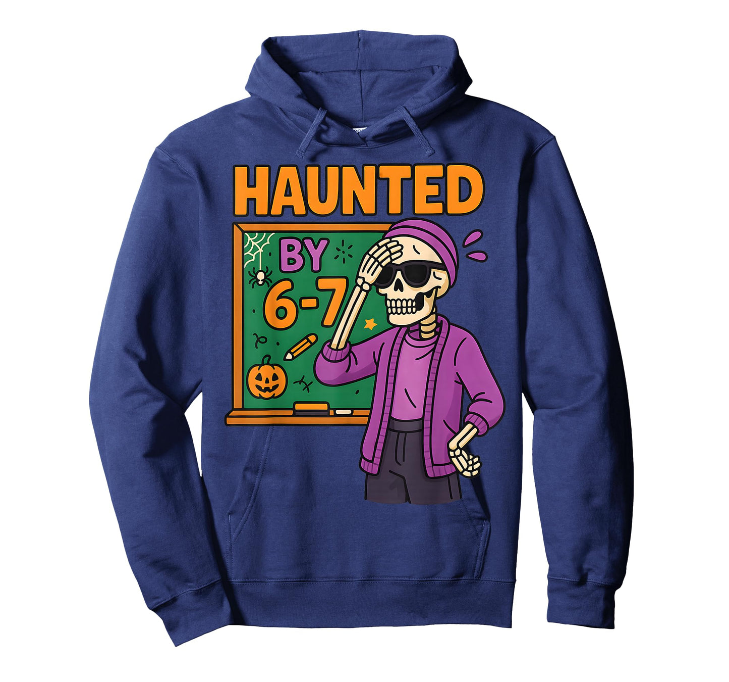 Haunted by 6-7 Funny Teacher 67 Halloween Skeleton Six Seven T-Shirt