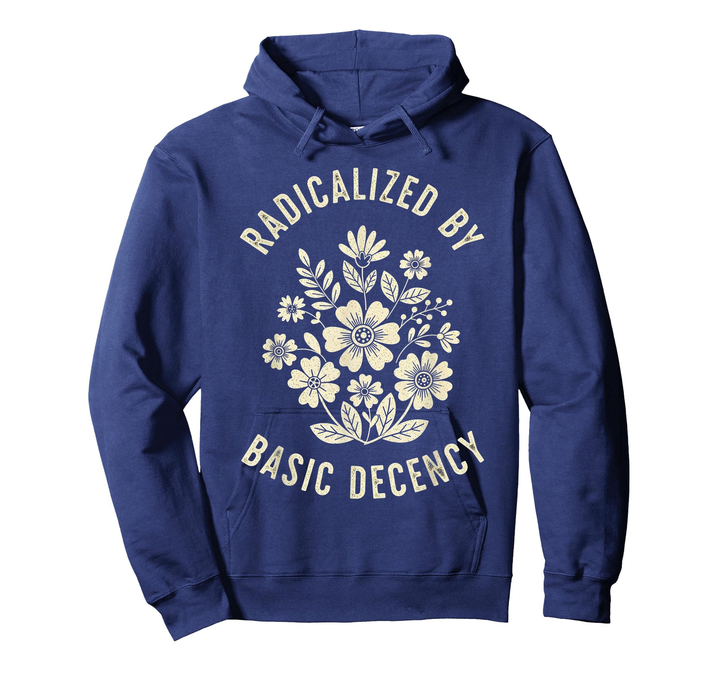 Women Floral Radicalized by Basic Decency Funny Democracy T-Shirt