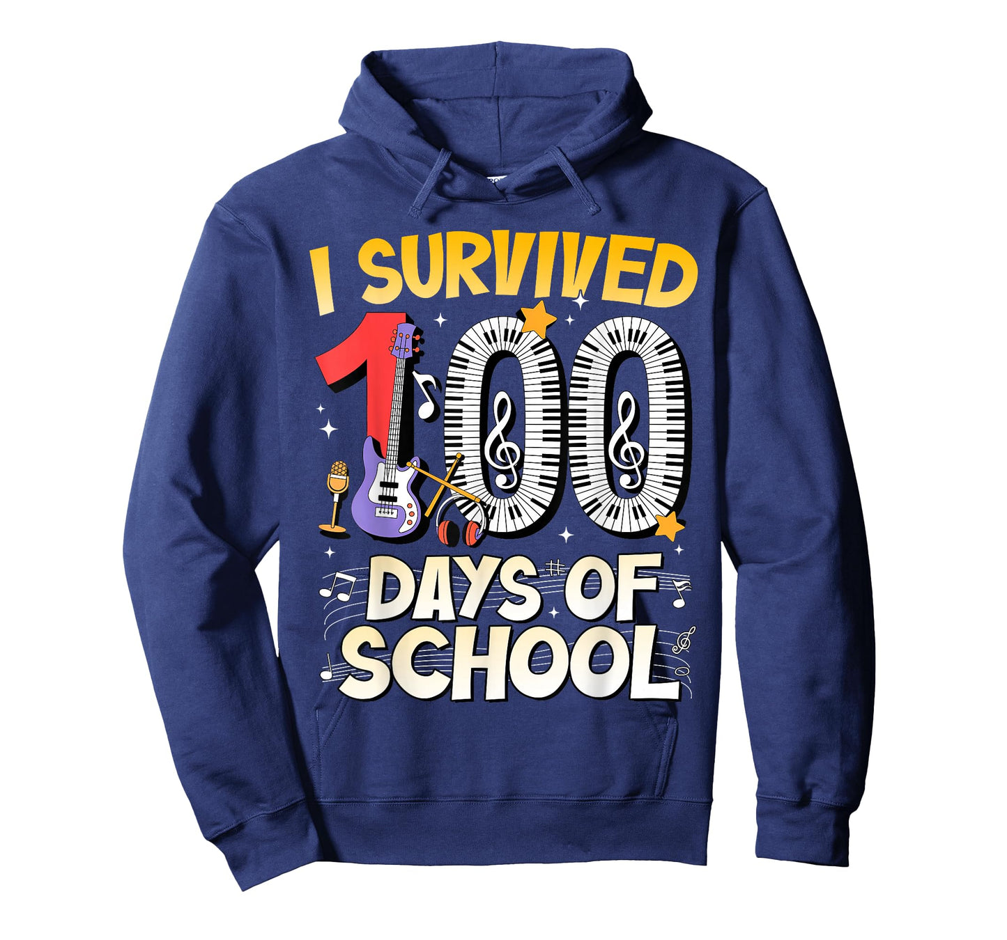 I Survived 100 Days of School Music Class Boy Girl Teacher T-Shirt