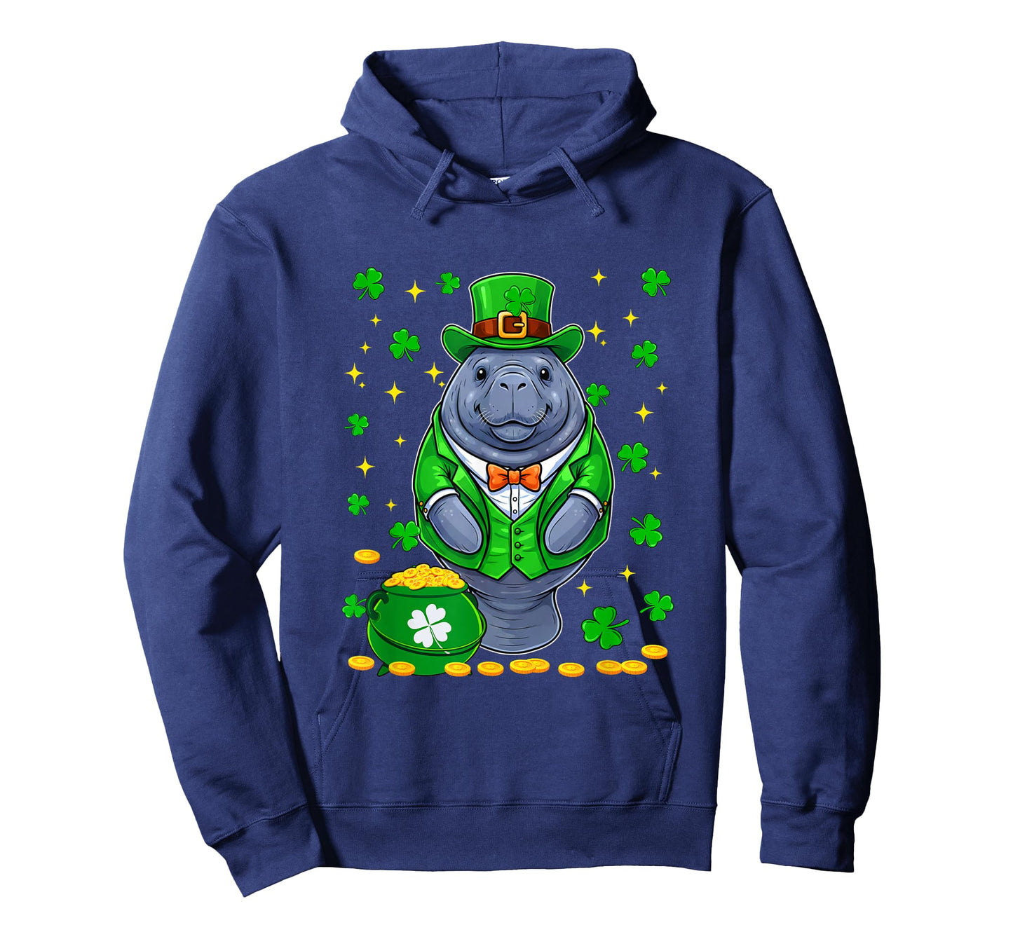 Manatee Wearing Irish Costume St. Patrick's Day Shamrocks T-Shirt