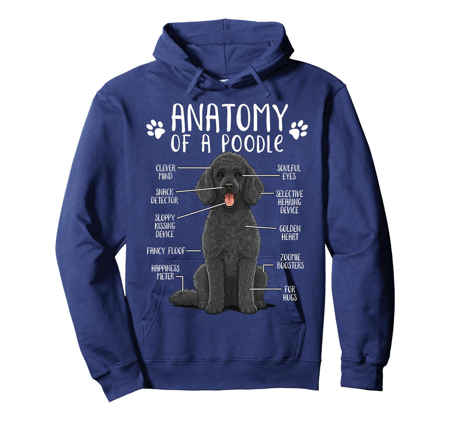 Funny Anatomy Poodle Dog Standard Poodle Owner Black Poodle T-Shirt