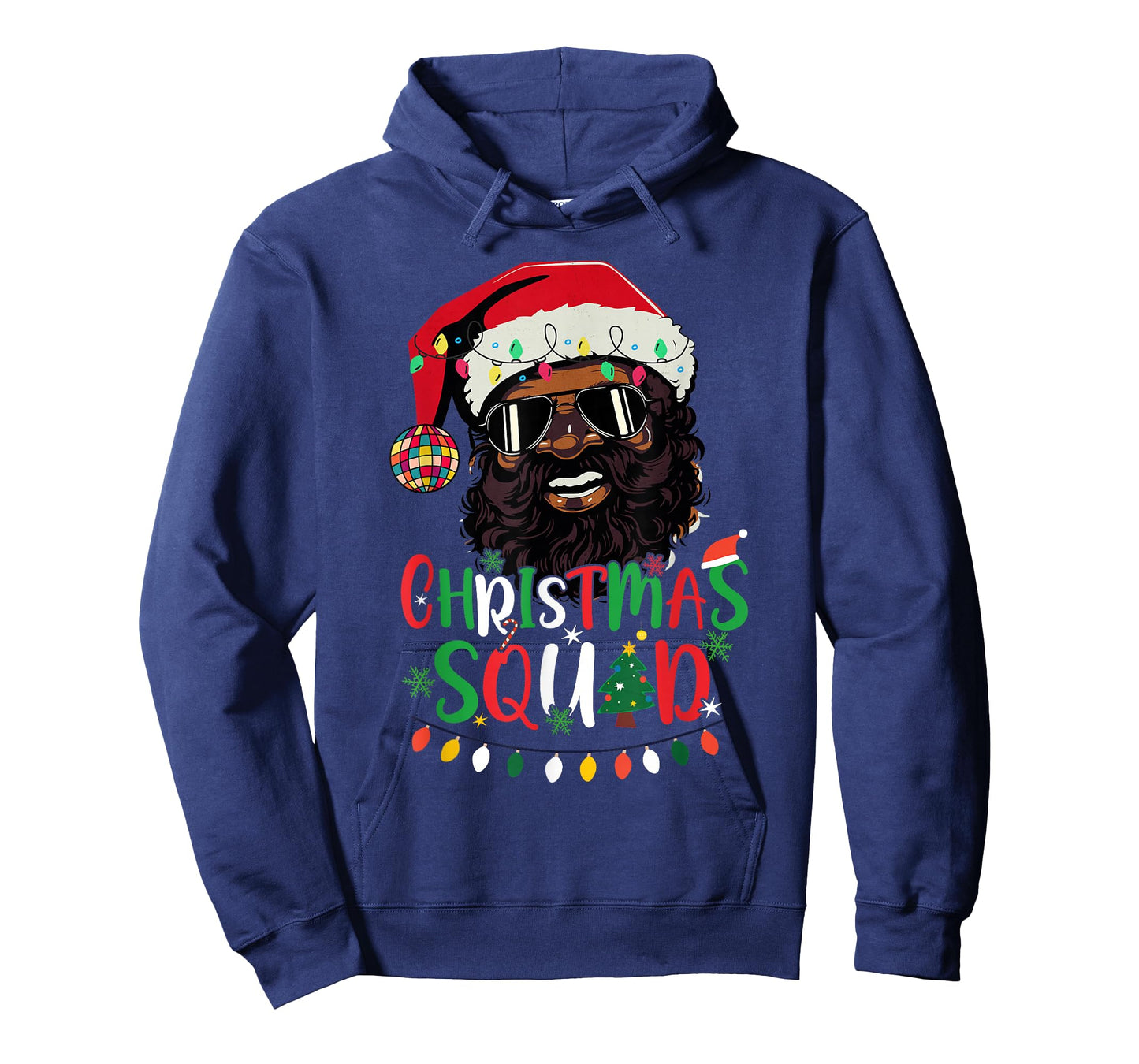 Funny Christmas Squad Santa Proud Black African American T-Shirt