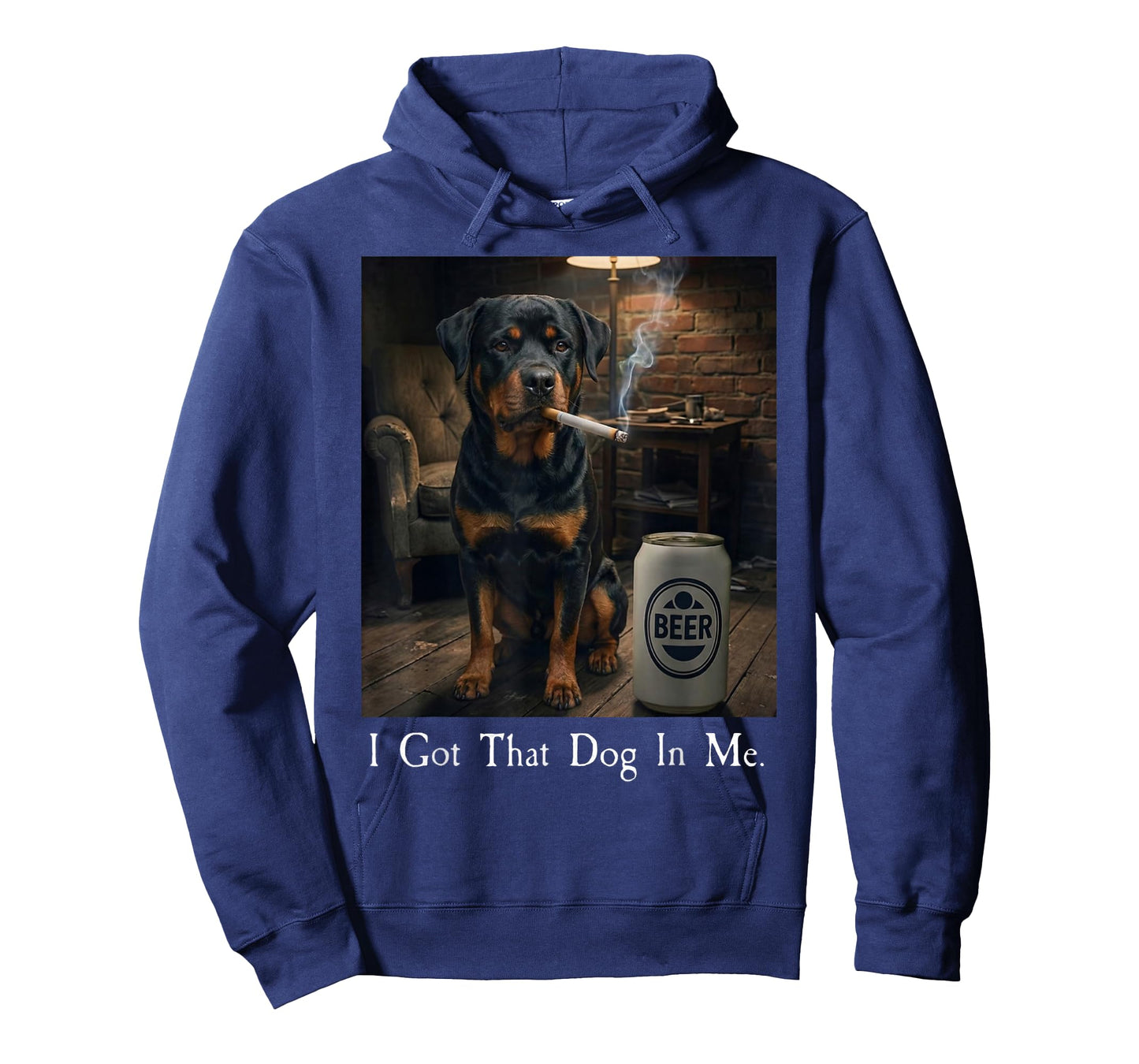 I Got That Dog in Me Funny Rottweiler Smoking Beer Meme T-Shirt
