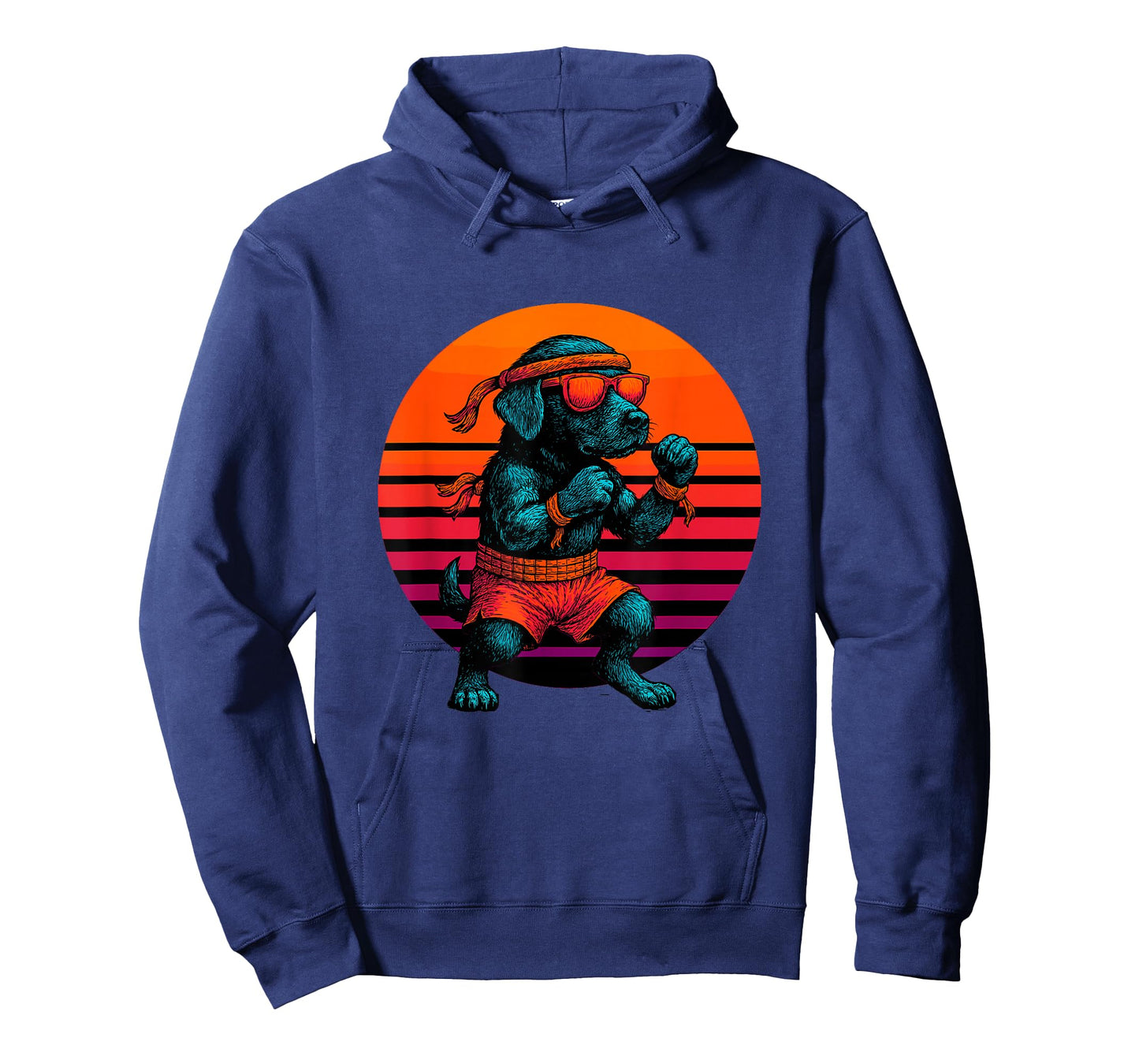 Retro Dog with Gloves Muay Thai Fighter T-Shirt