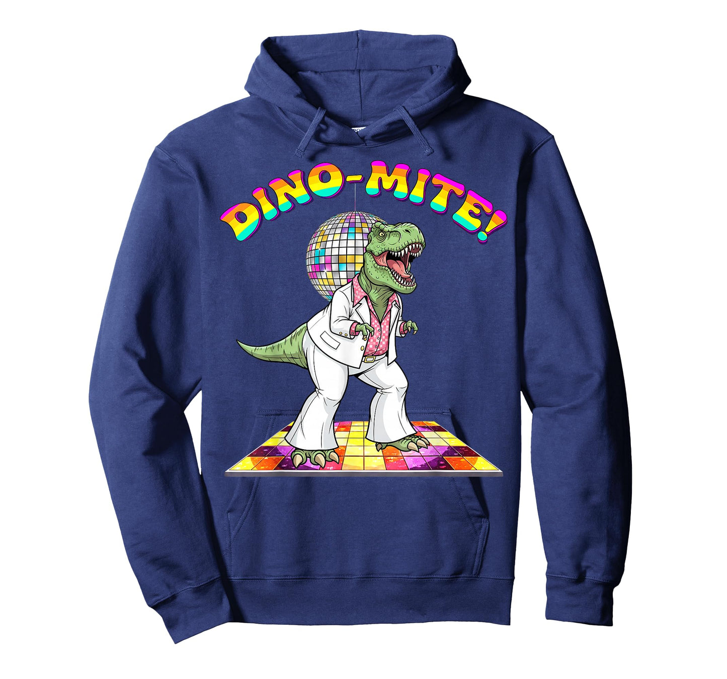 Dino-Mite! Funny T-Rex Dinosaur Disco Dancing 70s Retro T-Shirt