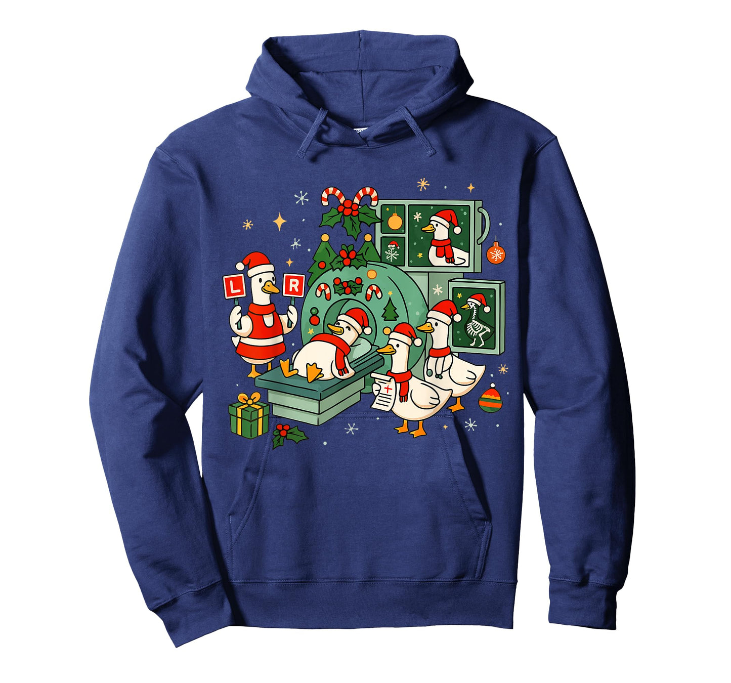 Funny Radiology Goose Nurse X-Ray Tech Christmas Xmas Vibes T-Shirt