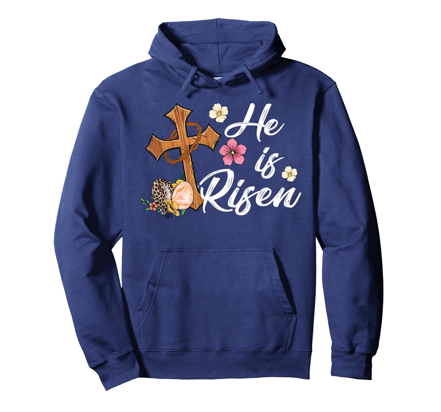 He is Risen Floral Cross Christian Vintage Happy Easter Day T-Shirt