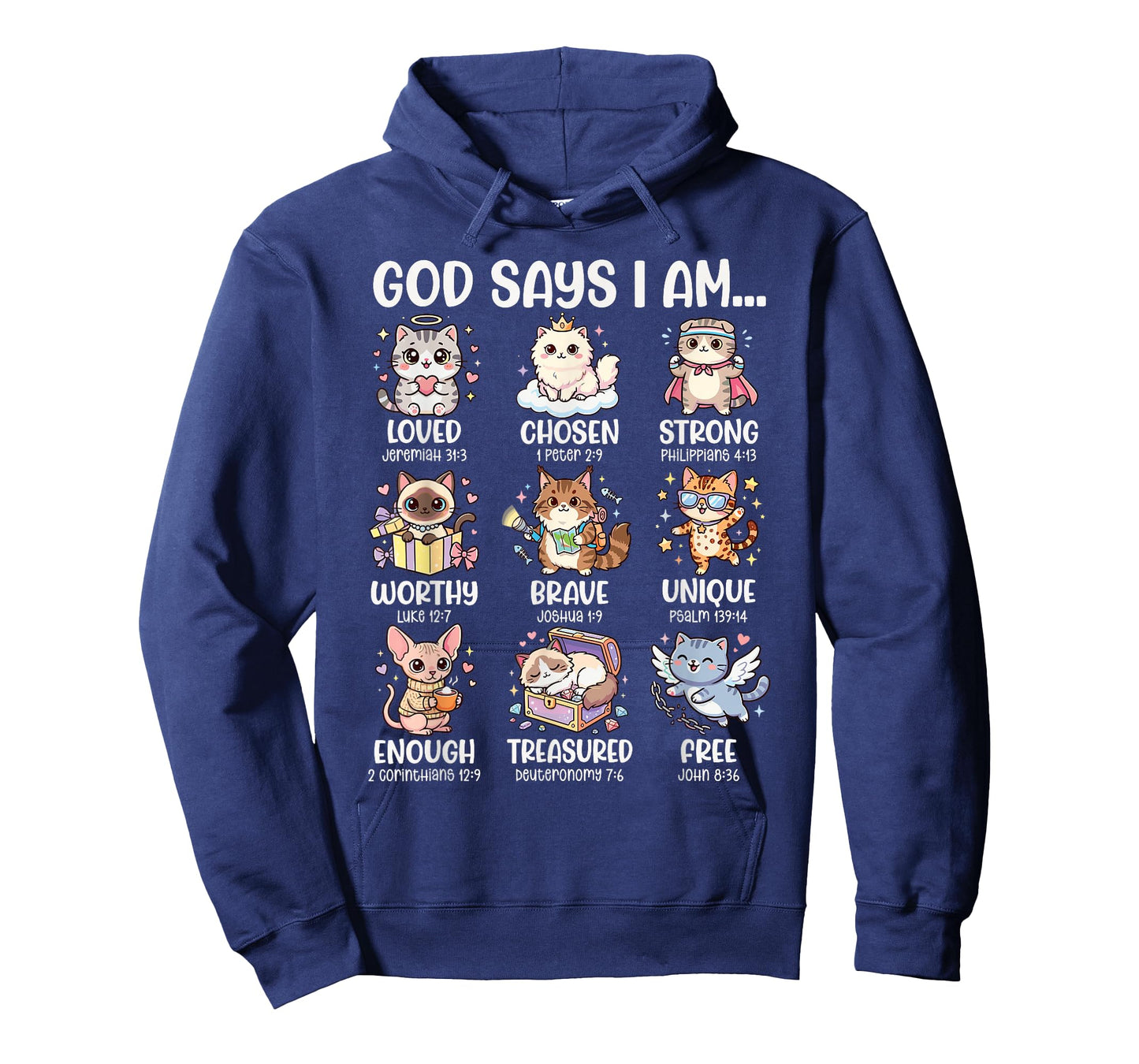 God Says I Am Bible Verses for Christian Cat Lover T-Shirt