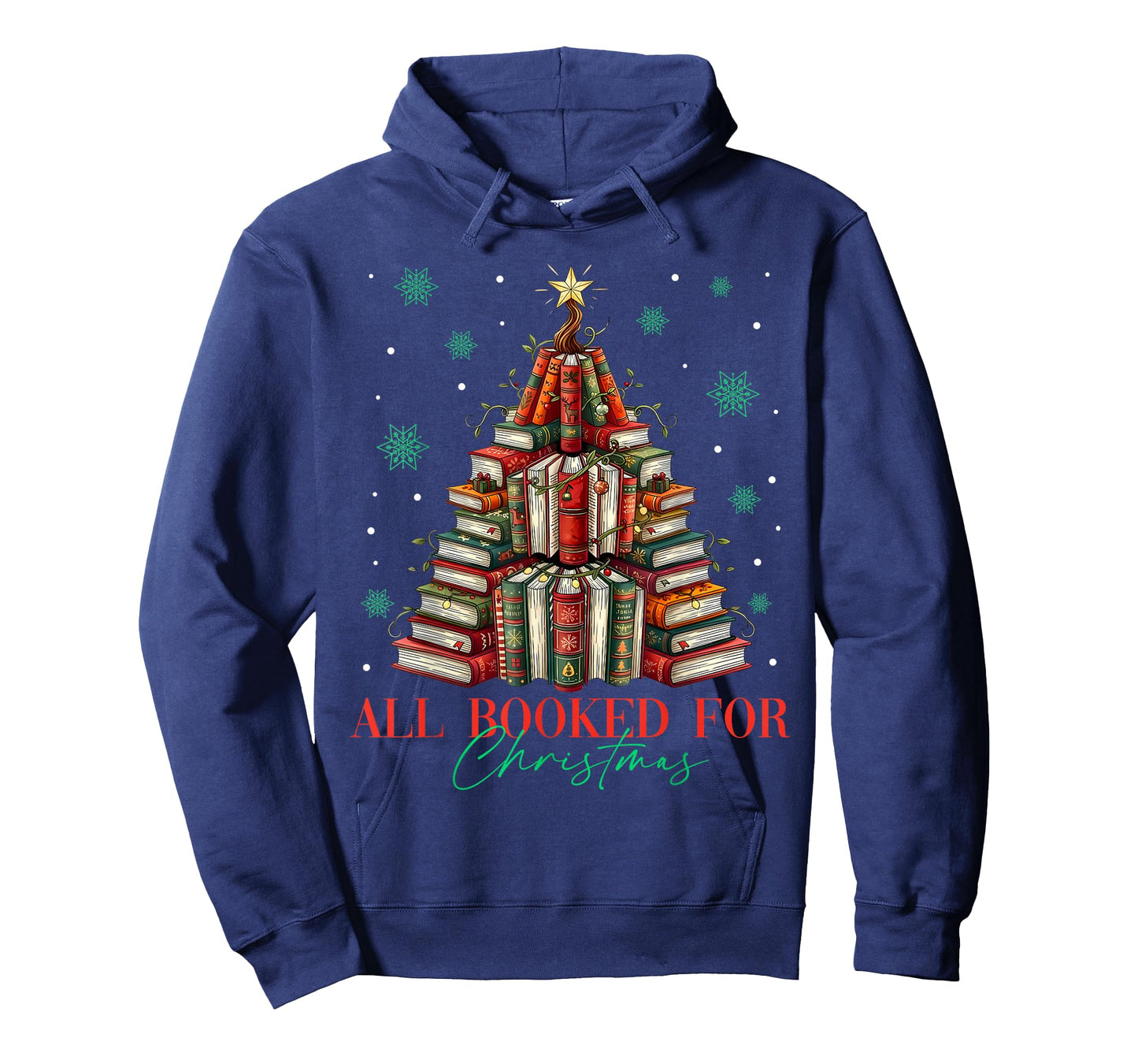 All Booked for Christmas Book Christmas Tree Lights Xmas T-Shirt