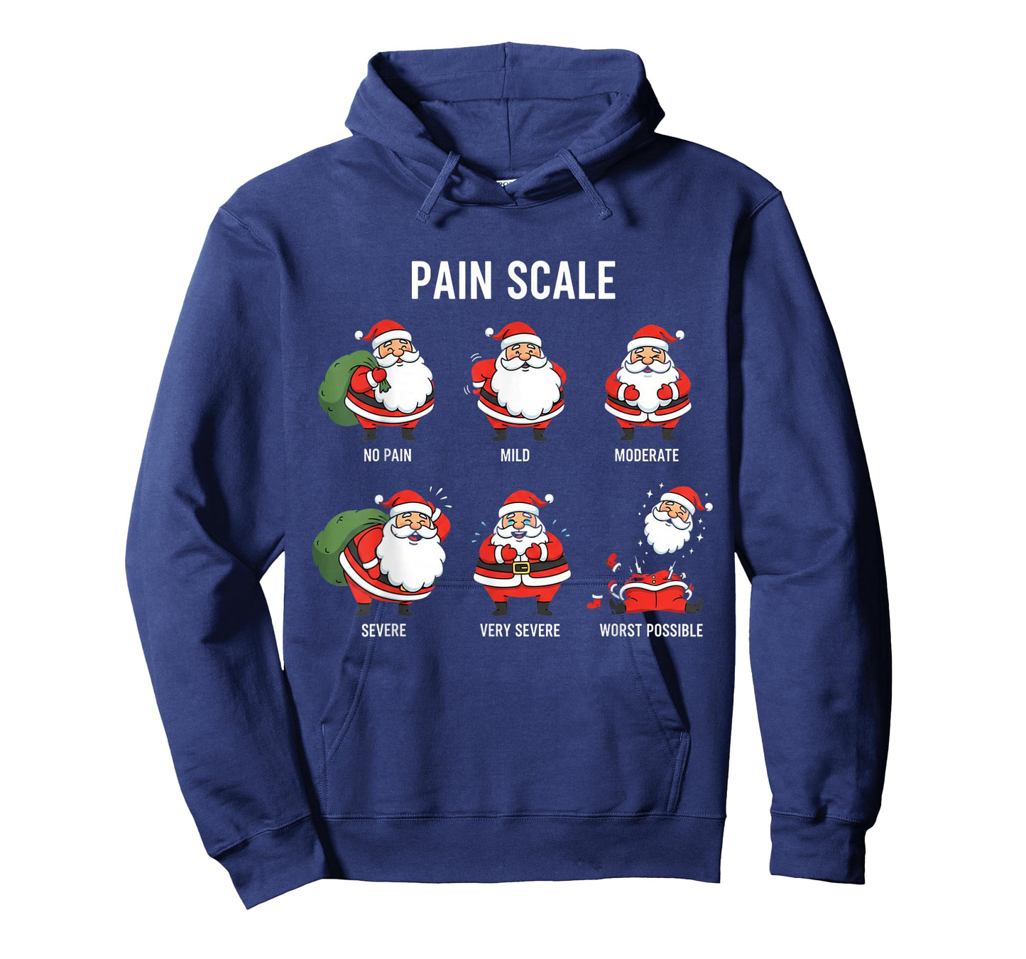 Santa Pain Scale Funny Christmas Design for Nurse CNA ER T-Shirt