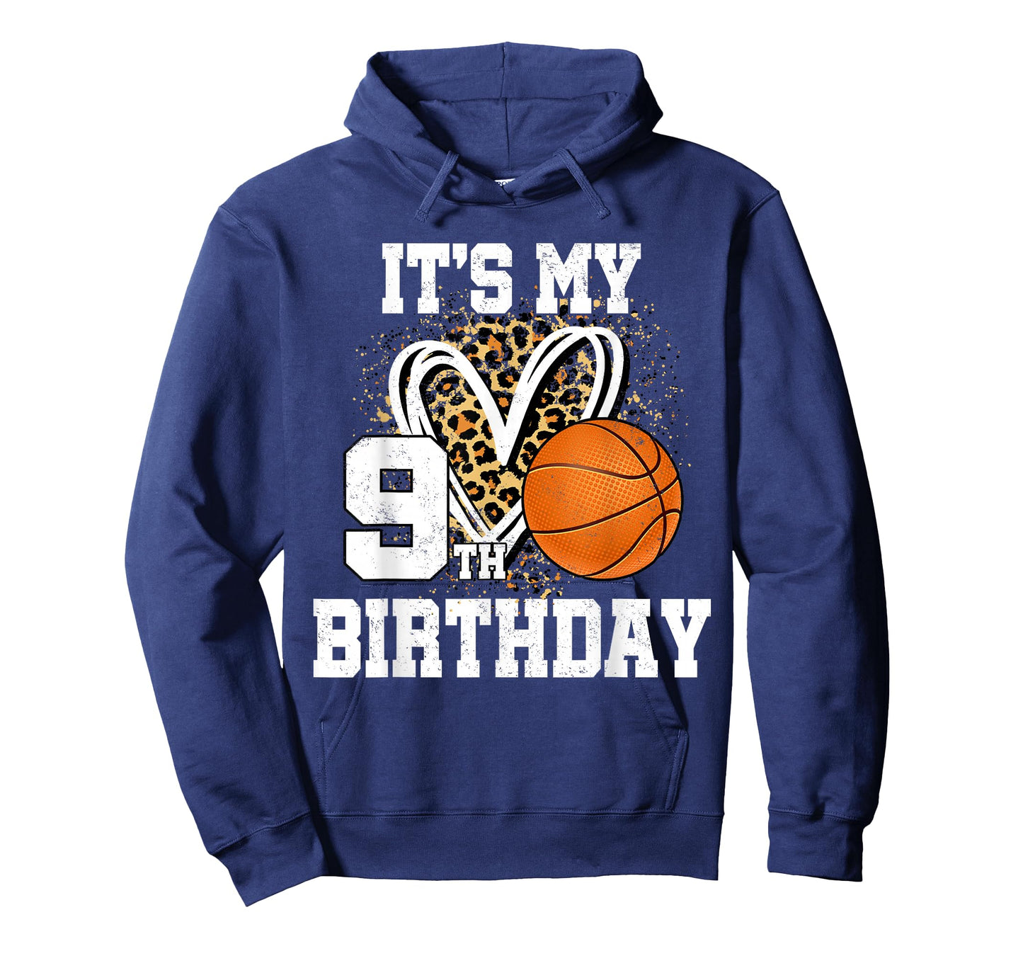 It's My 9th Birthday Basketball 9 Year Old Birthday Leopard T-Shirt