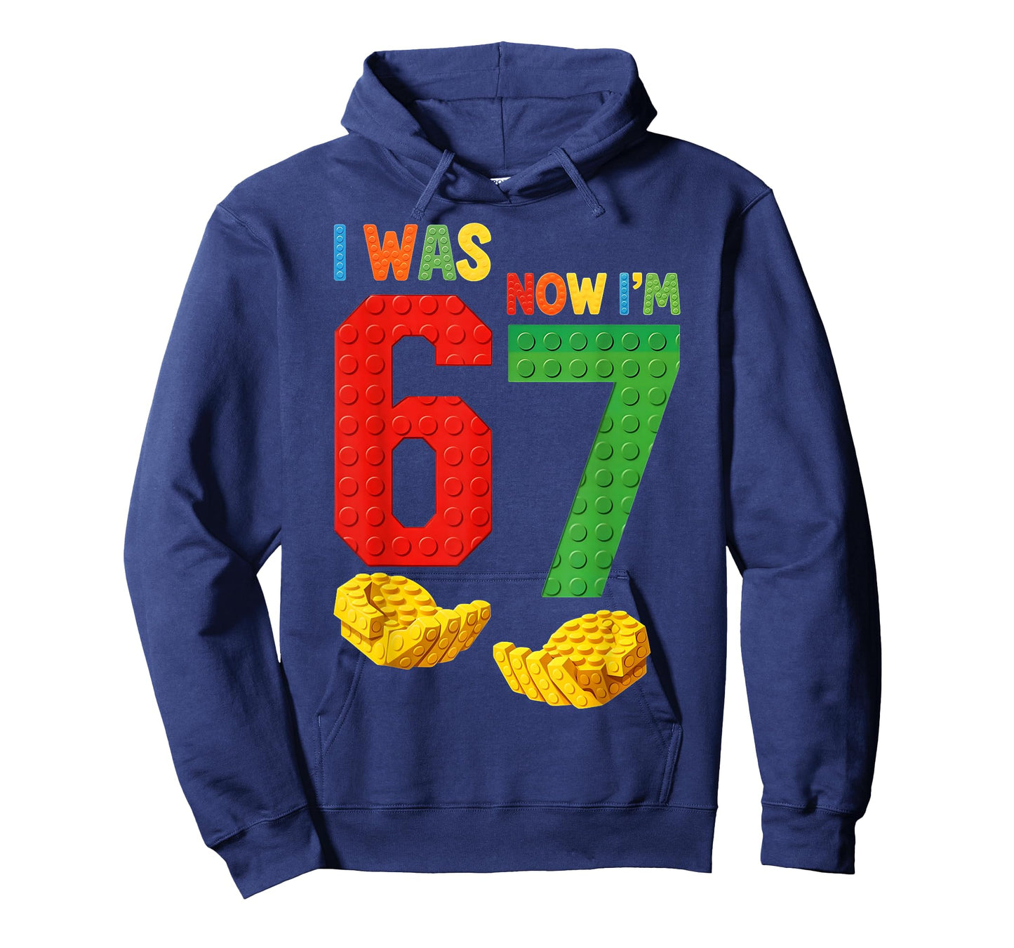 I was 6 Now I'm 7 Building Blocks Birthday Boy Gift for Kids T-Shirt