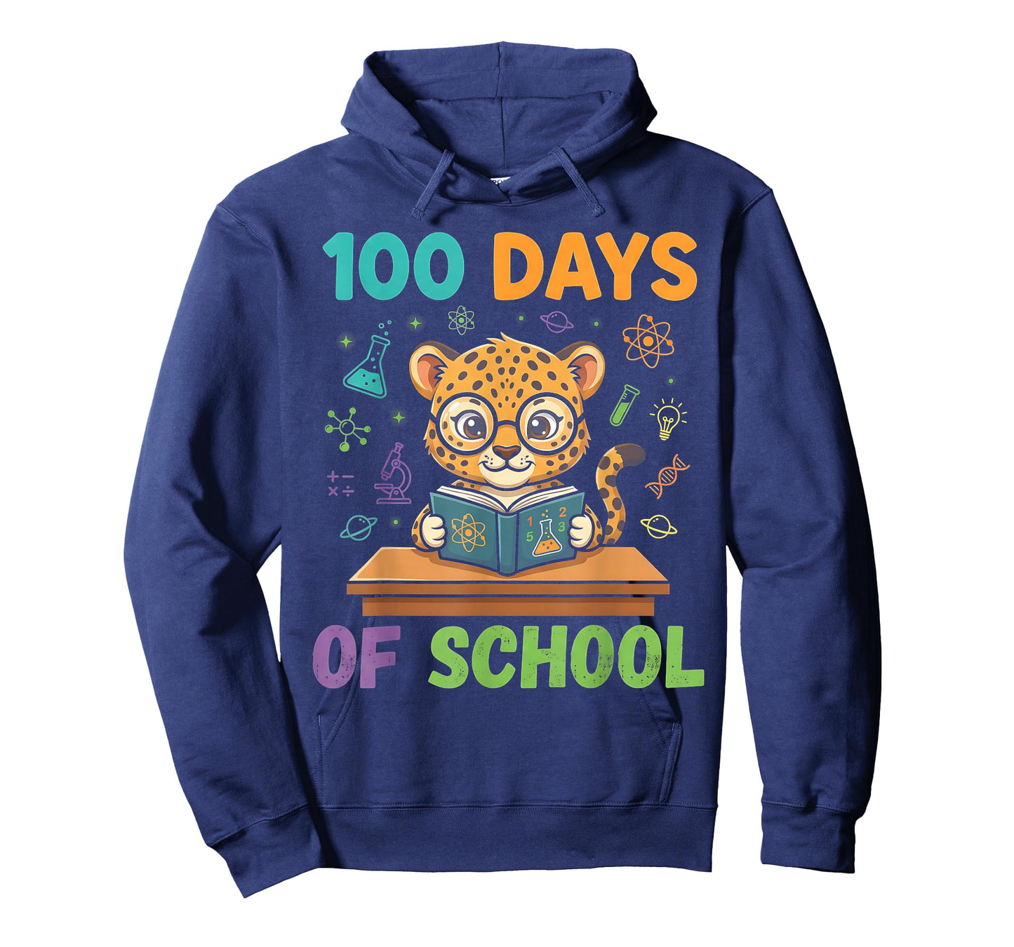 Funny Cheetah 100th Day of School Teacher Womens Mens Kids T-Shirt